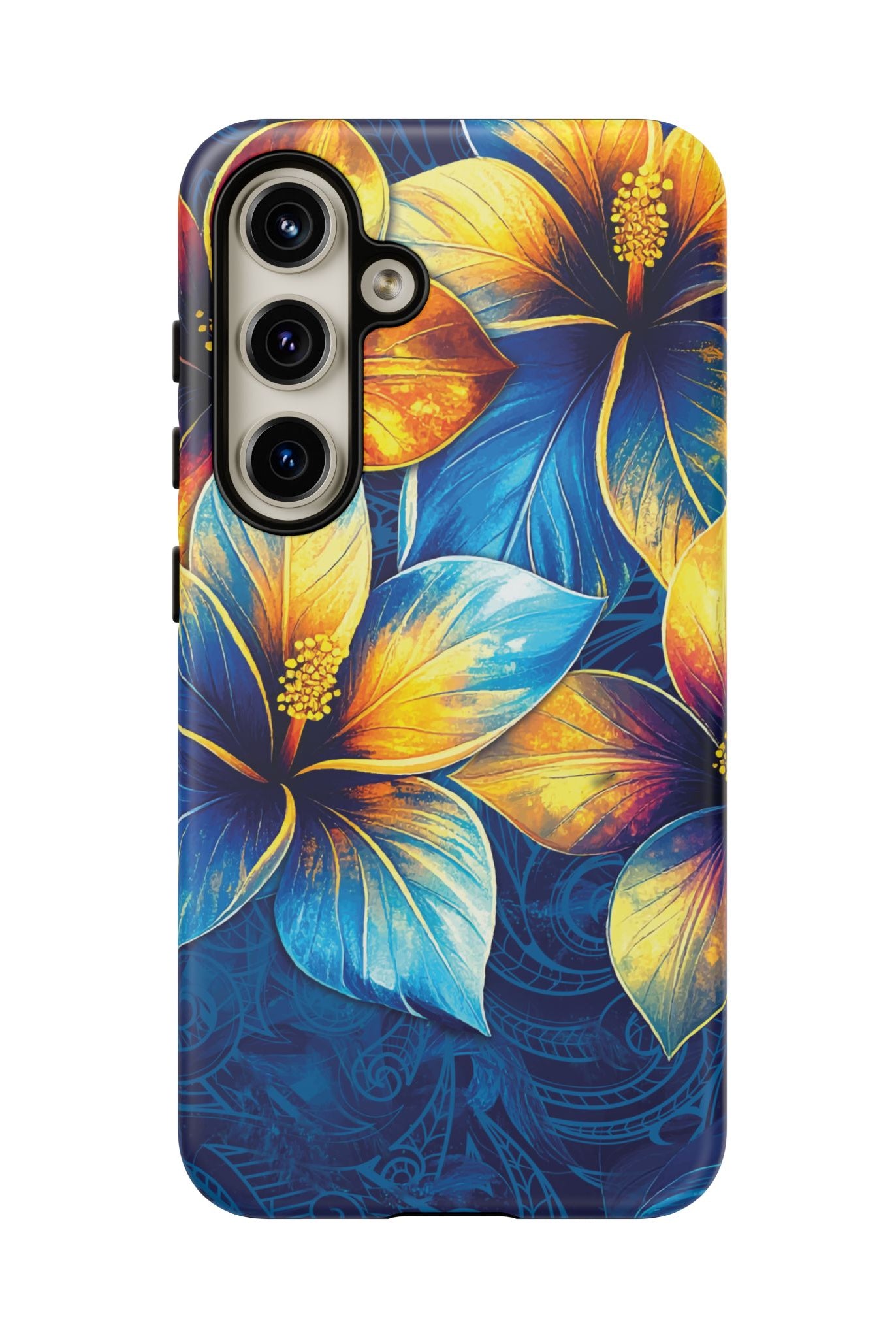 Pua La Tough Samsung Galaxy Case Side View - Dual Layer Drop Protection Hawaiian Phone Case - The Local Banyan