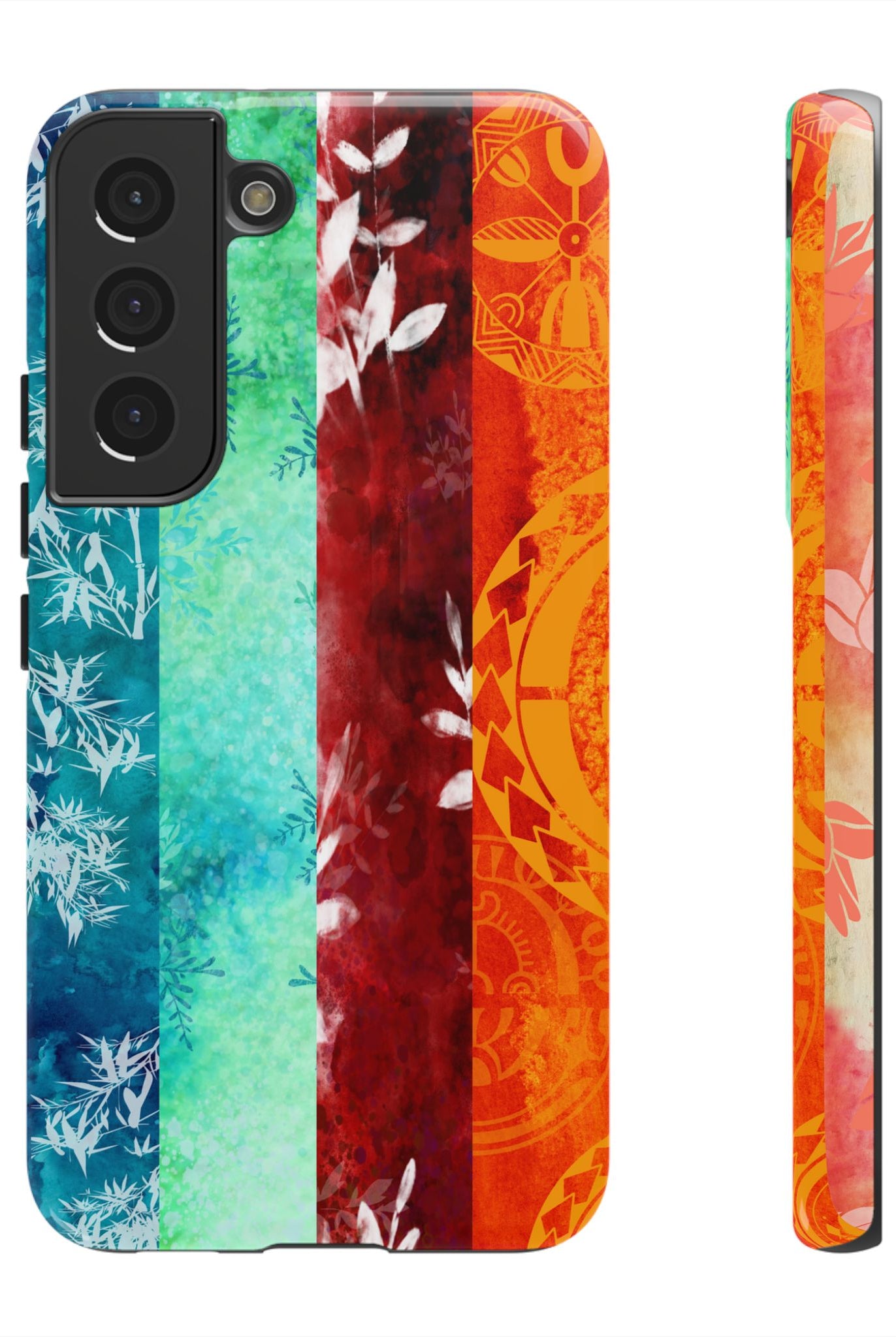Island Vibes Tough Samsung Galaxy Case Samsung Galaxy S22 Glossy - Hawaiian Colorful Tropical Floral Design - The Local Banyan