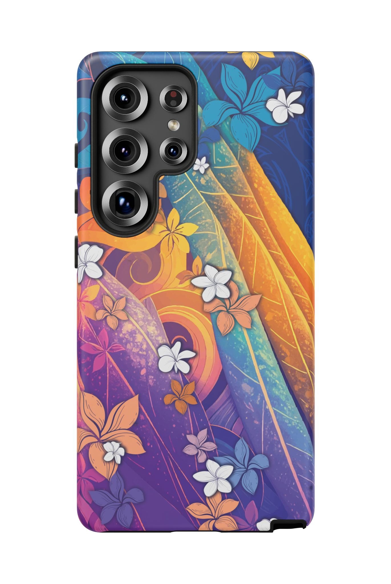 Mauna Sunrise Tough Samsung Galaxy Case Side View - Dual Layer Drop Protection Hawaiian Phone Case - The Local Banyan