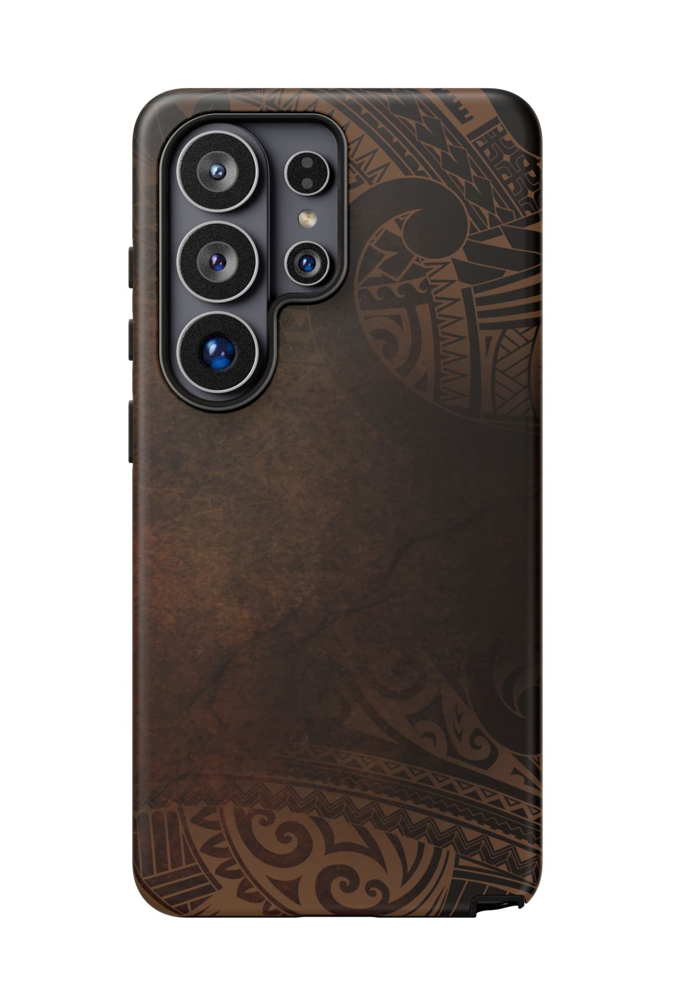 Aloha Aina Tough Samsung Galaxy Case Detail View - Hawaiian Earth Tone Polynesian Tribal Design Close Up - The Local Banyan