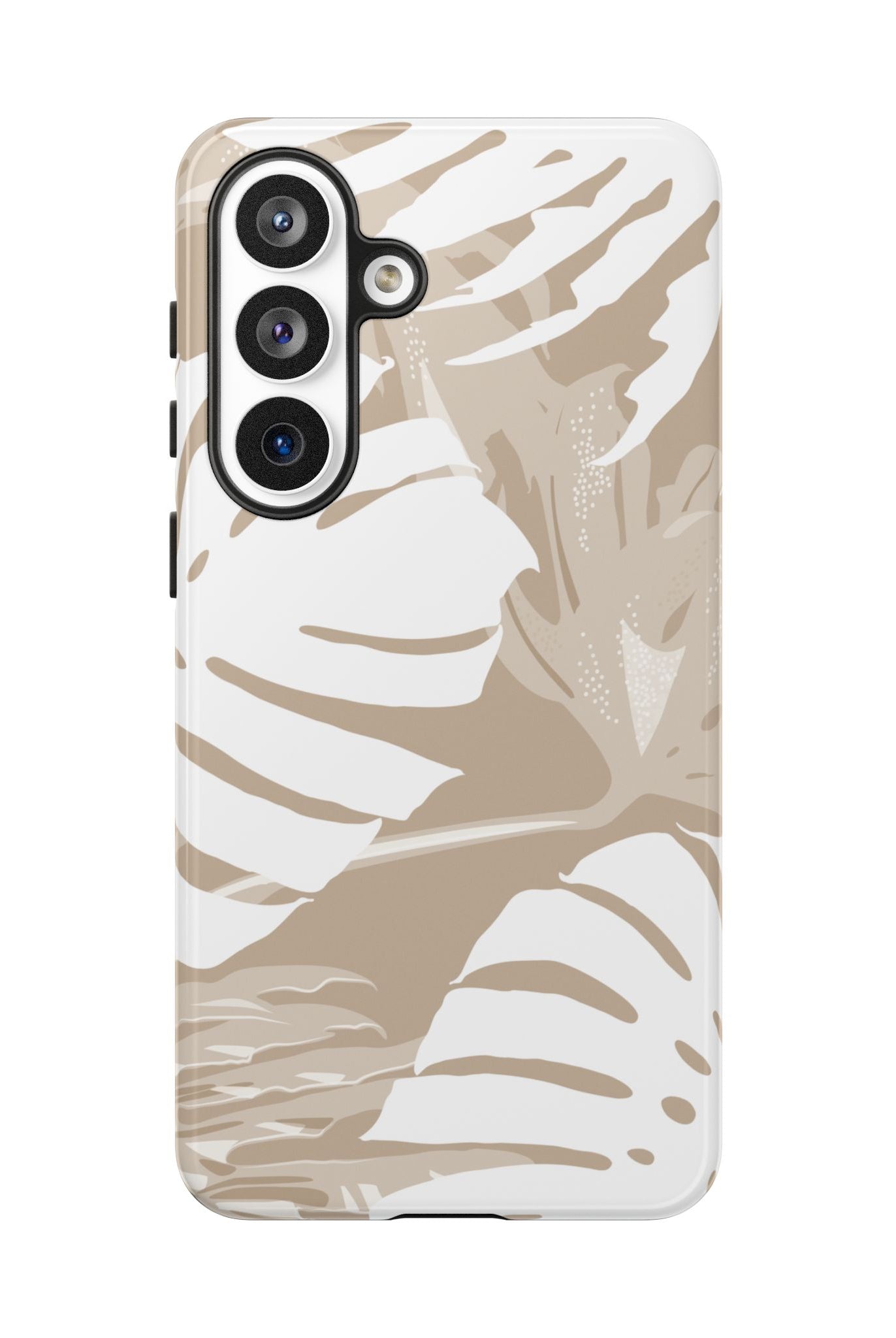 Exotic Monstera Tough Samsung Galaxy Case Side View - Dual Layer Drop Protection Hawaiian Phone Case - The Local Banyan
