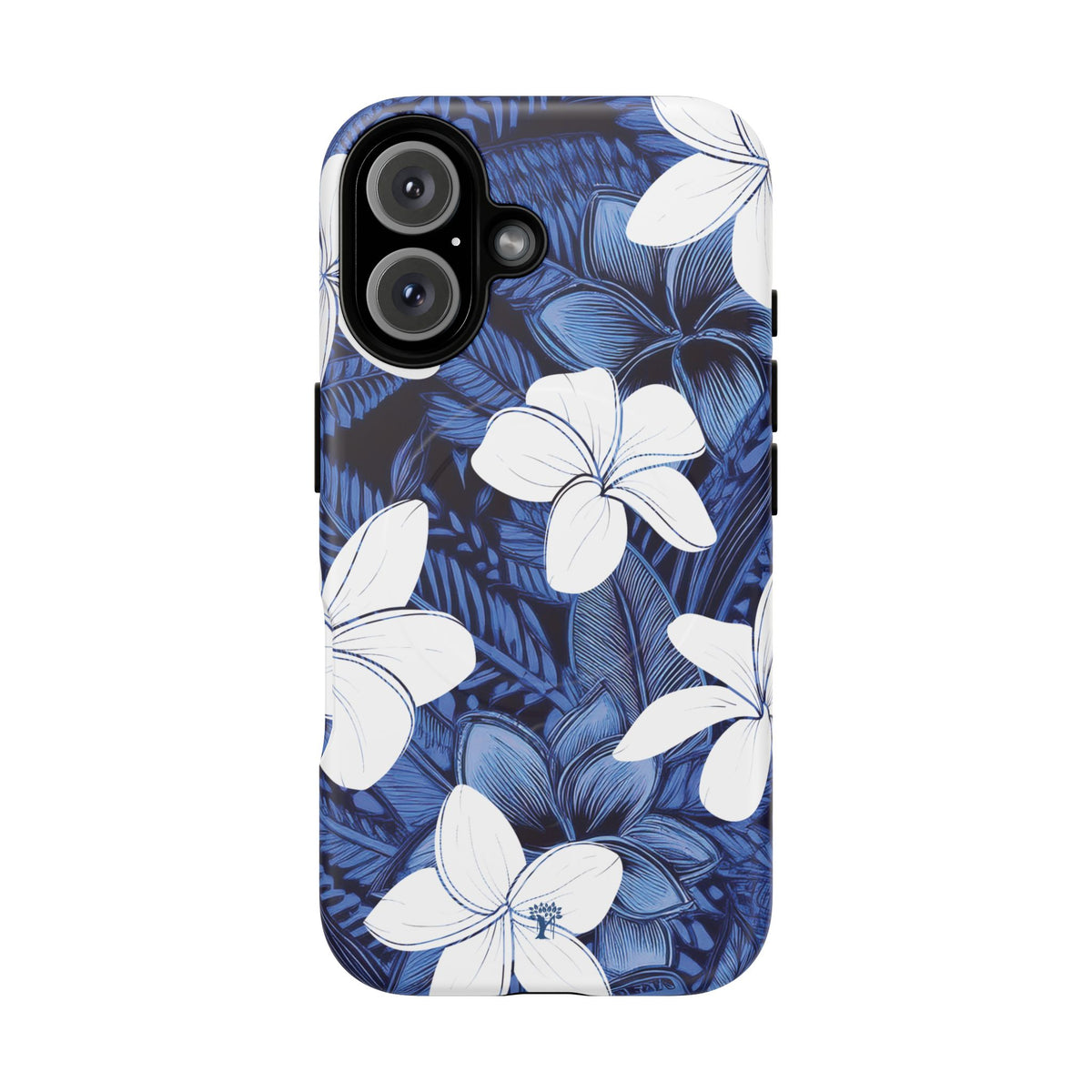 Eternal Blue Plumeria MagSafe Compatible Case for iPhone iPhone 16 Matte The Local Banyan