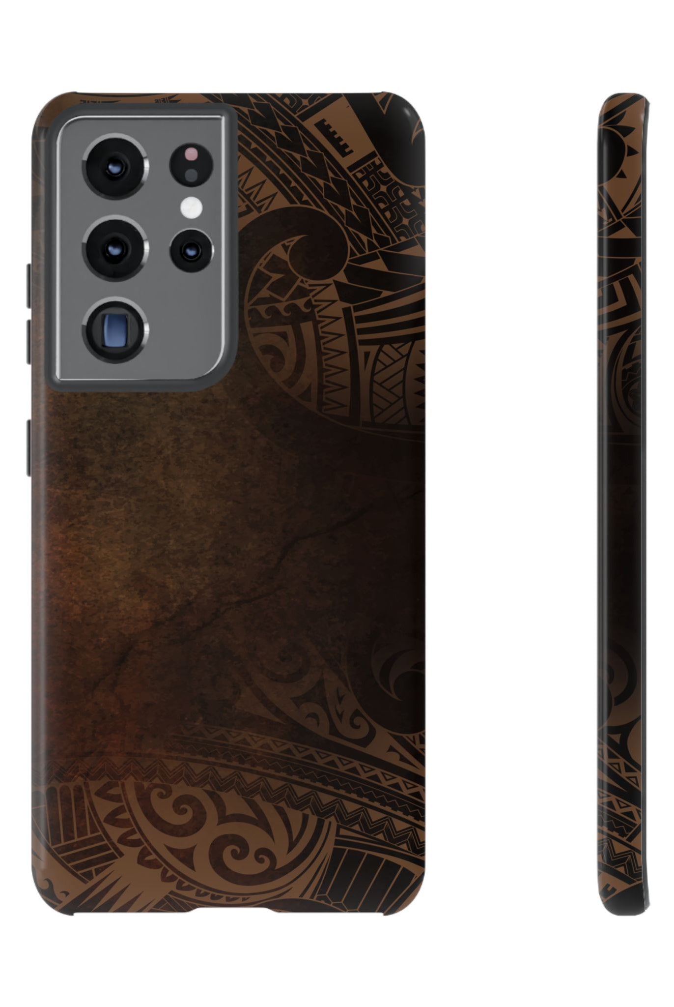 Aloha Aina Tough Samsung Galaxy Case Samsung Galaxy S21 Ultra Glossy - Hawaiian Earth Tone Polynesian Tribal Design - The Local Banyan