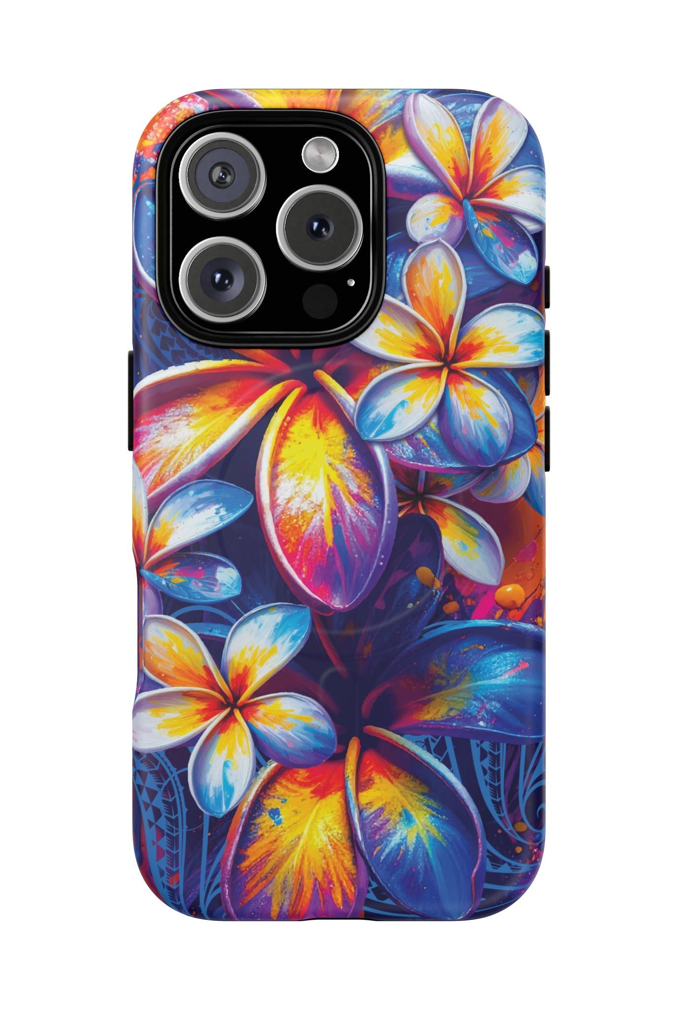 Sunset Ink MagSafe iPhone Case iPhone 16 Pro Matte - Hawaiian Plumeria Street Art Graffiti Tropical Design - The Local Banyan