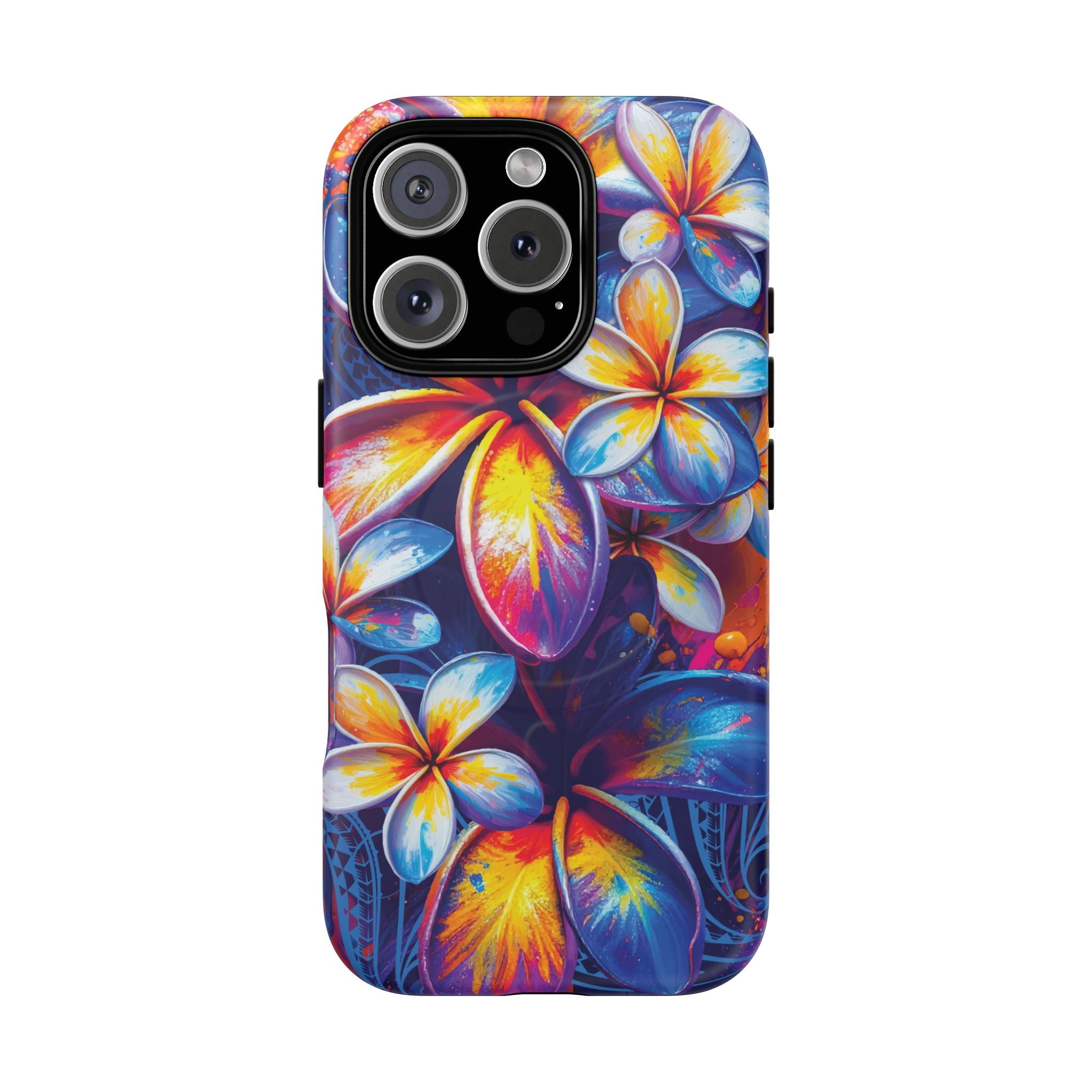 Sunset Ink MagSafe iPhone Case iPhone 16 Pro Matte - Hawaiian Plumeria Street Art Graffiti Tropical Design - The Local Banyan