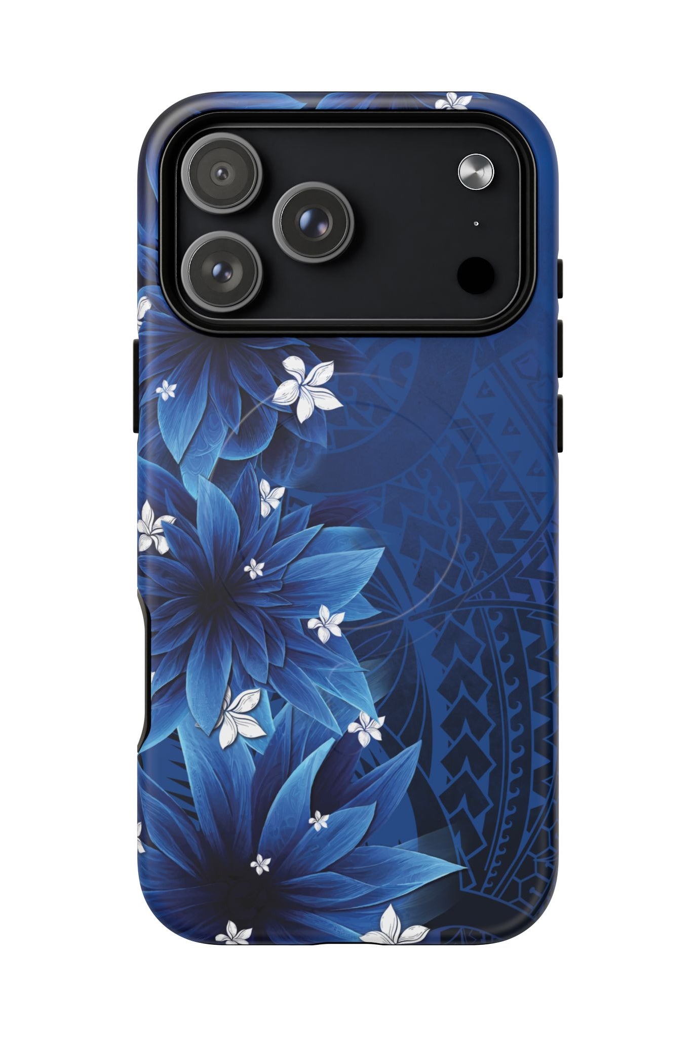 Hoku Pua MagSafe iPhone Case Side View - Dual Layer Drop Protection Hawaiian Phone Case - The Local Banyan