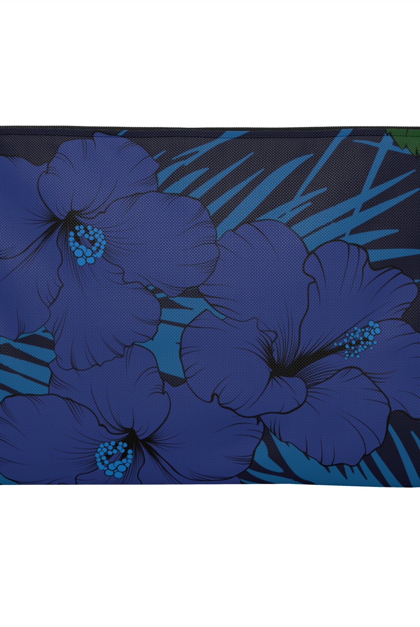 Deep Blue Hibiscus Travel Pouch Bag Pouches The Local Banyan