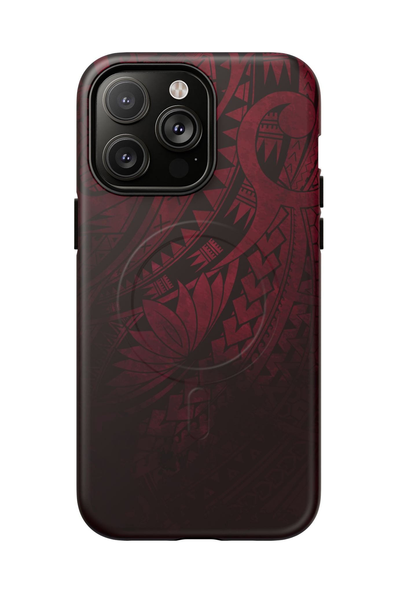 Eternal Ember MagSafe iPhone Case iPhone 14 Pro Max Matte - Hawaiian Red Tribal Polynesian Design - The Local Banyan