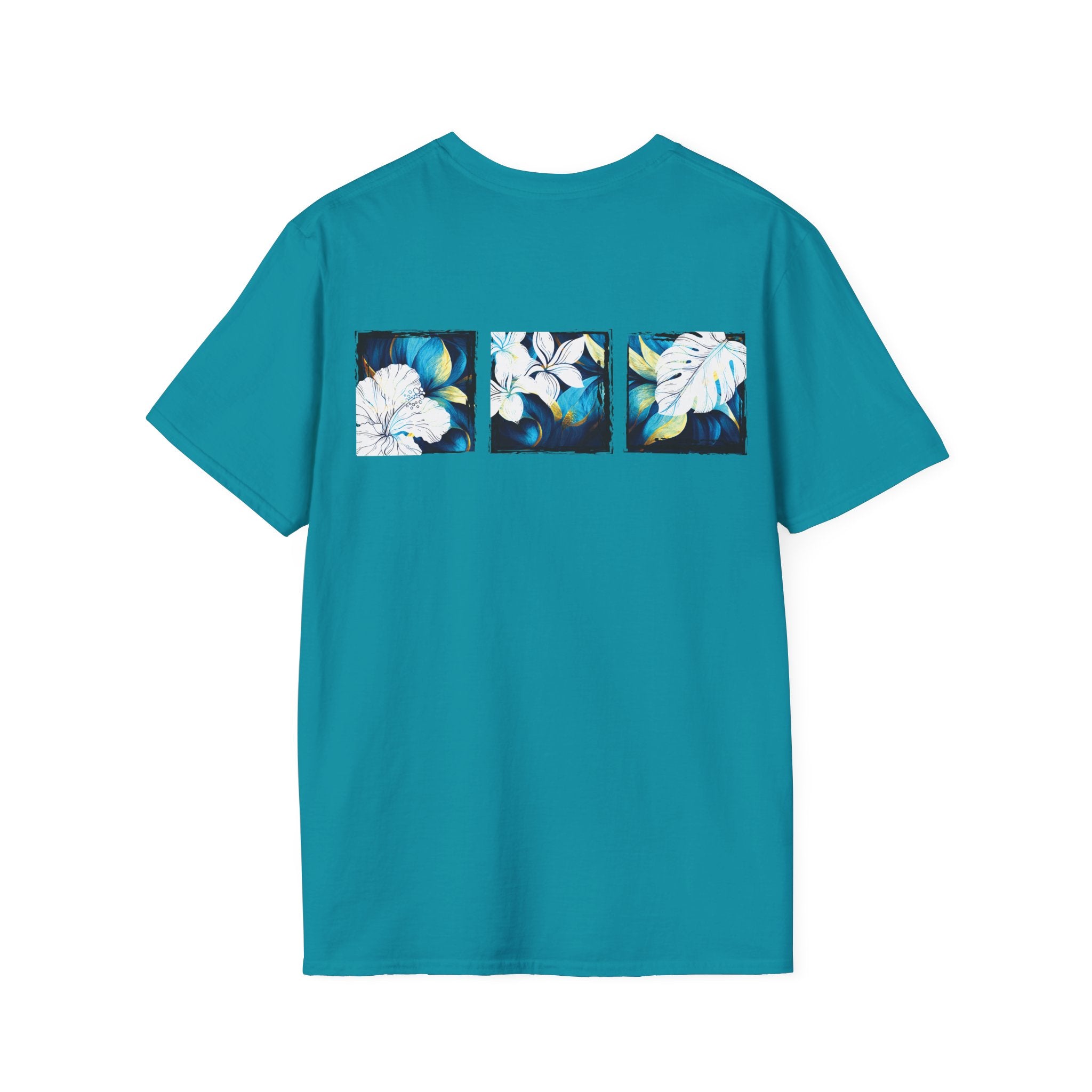 Coastal Bloom Soft Style Tee T-Shirt The Local Banyan Tropical Blue S