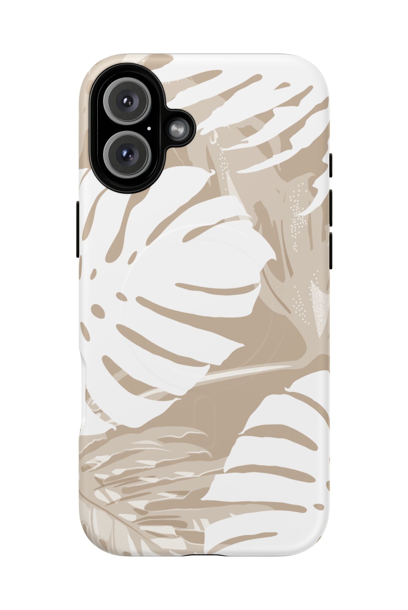 Exotic Monstera MagSafe iPhone Case iPhone 16 Plus Matte - Hawaiian Tropical Monstera Botanical Neutral Design - The Local Banyan