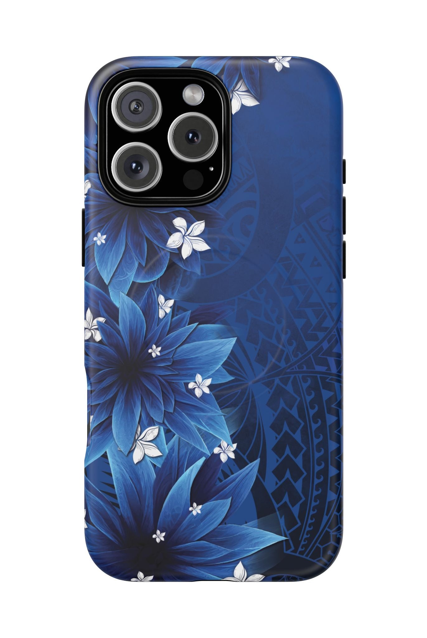 Hoku Pua MagSafe iPhone Case iPhone 16 Pro Max Matte - Hawaiian Blue Star Flower Polynesian Design - The Local Banyan