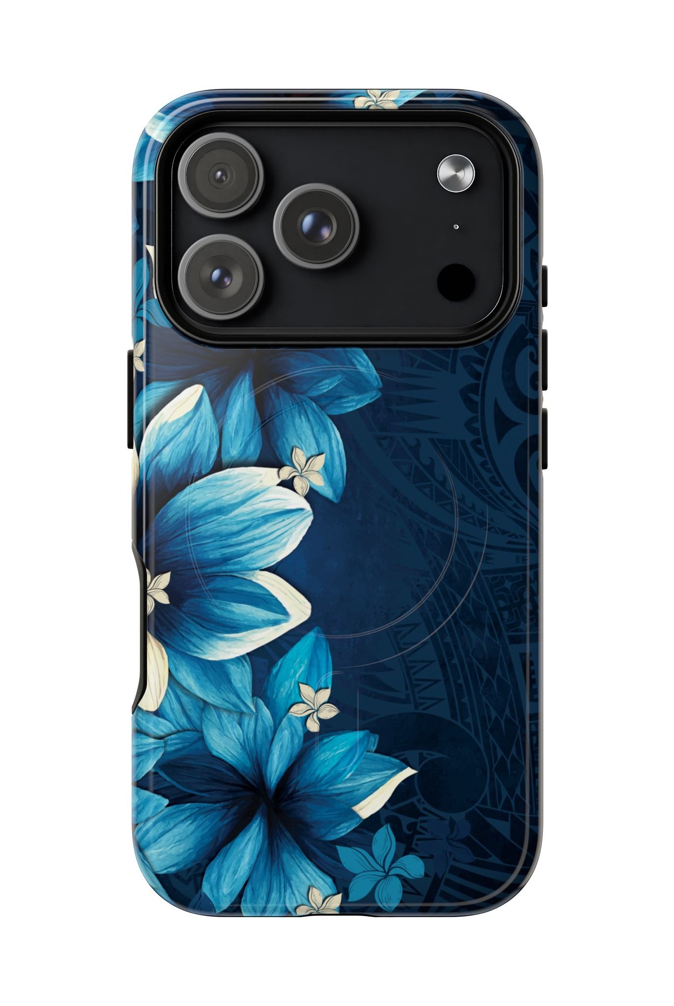 Leilani Nights MagSafe iPhone Case Side View - Dual Layer Drop Protection Hawaiian Phone Case - The Local Banyan
