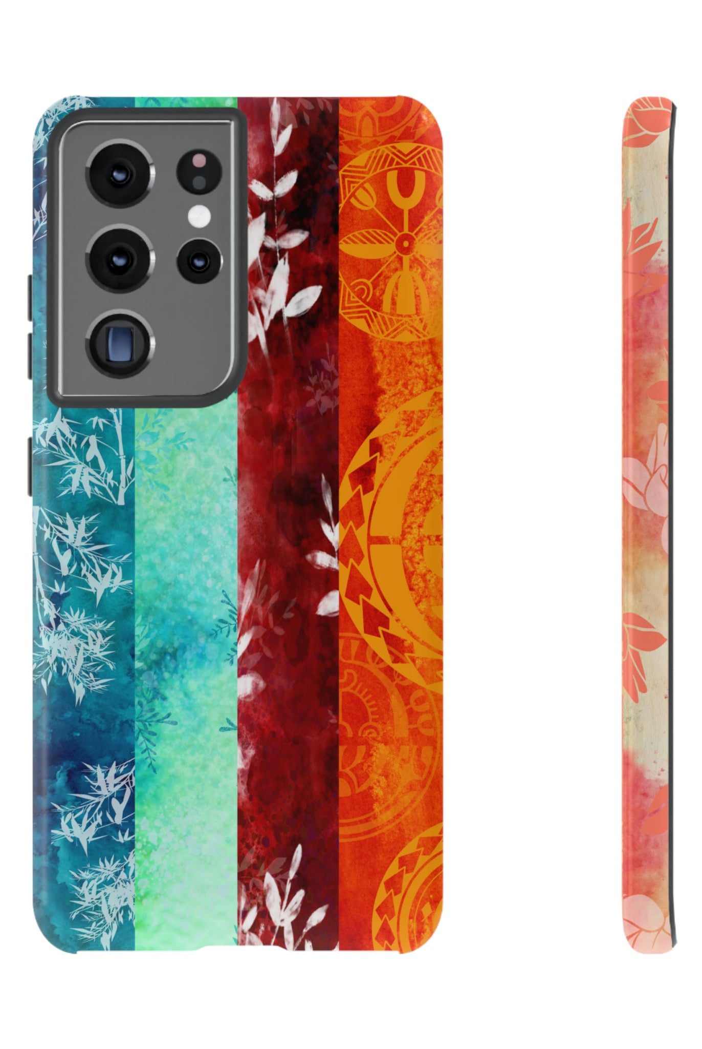 Island Vibes Tough Samsung Galaxy Case Samsung Galaxy S21 Ultra Glossy - Hawaiian Colorful Tropical Floral Design - The Local Banyan