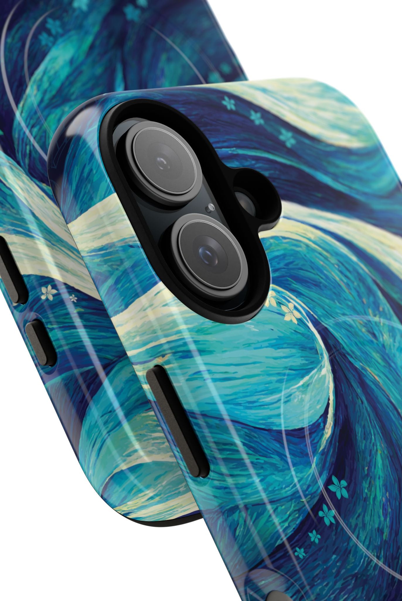 Eternal Mana MagSafe iPhone Case Detail View - Hawaiian Ocean Wave Polynesian Tribal Design Close Up - The Local Banyan