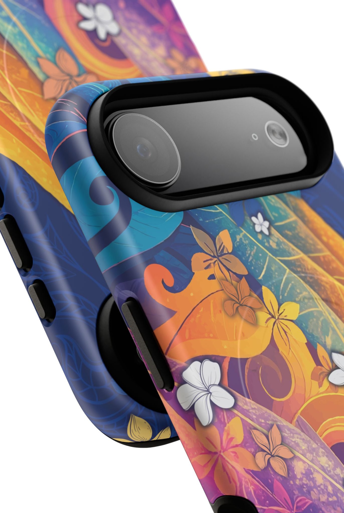 Mauna Sunrise MagSafe iPhone Case Side View - Dual Layer Drop Protection Hawaiian Phone Case - The Local Banyan
