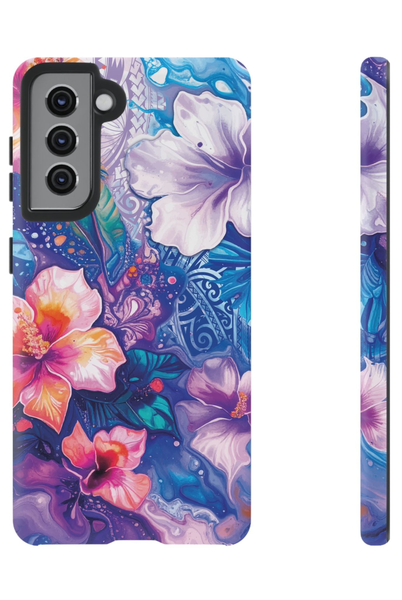 Aloha Wai Tough Samsung Galaxy Case Samsung Galaxy S21 Matte - Hawaiian Aloha Tropical Floral Design - The Local Banyan