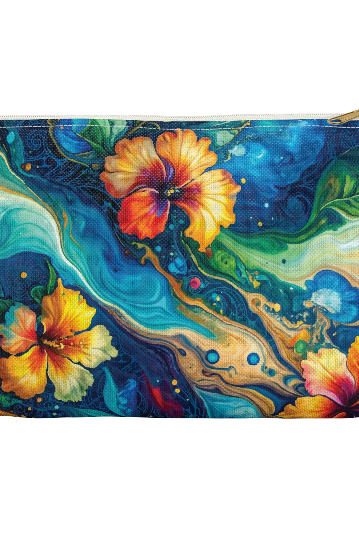 Aloalo Drift Travel Pouch Pouches The Local Banyan Small White zipper