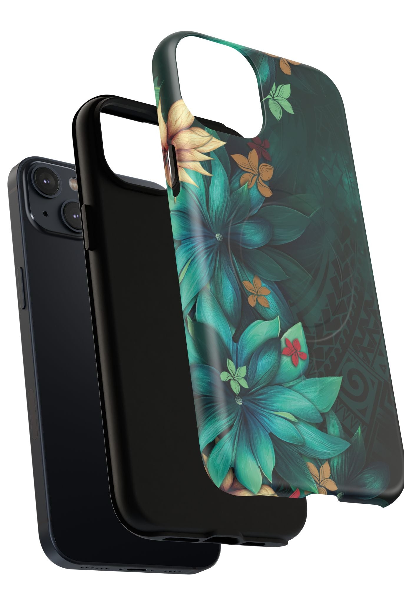 Aloha Whispers MagSafe iPhone Case Side View - Dual Layer Drop Protection Hawaiian Phone Case - The Local Banyan