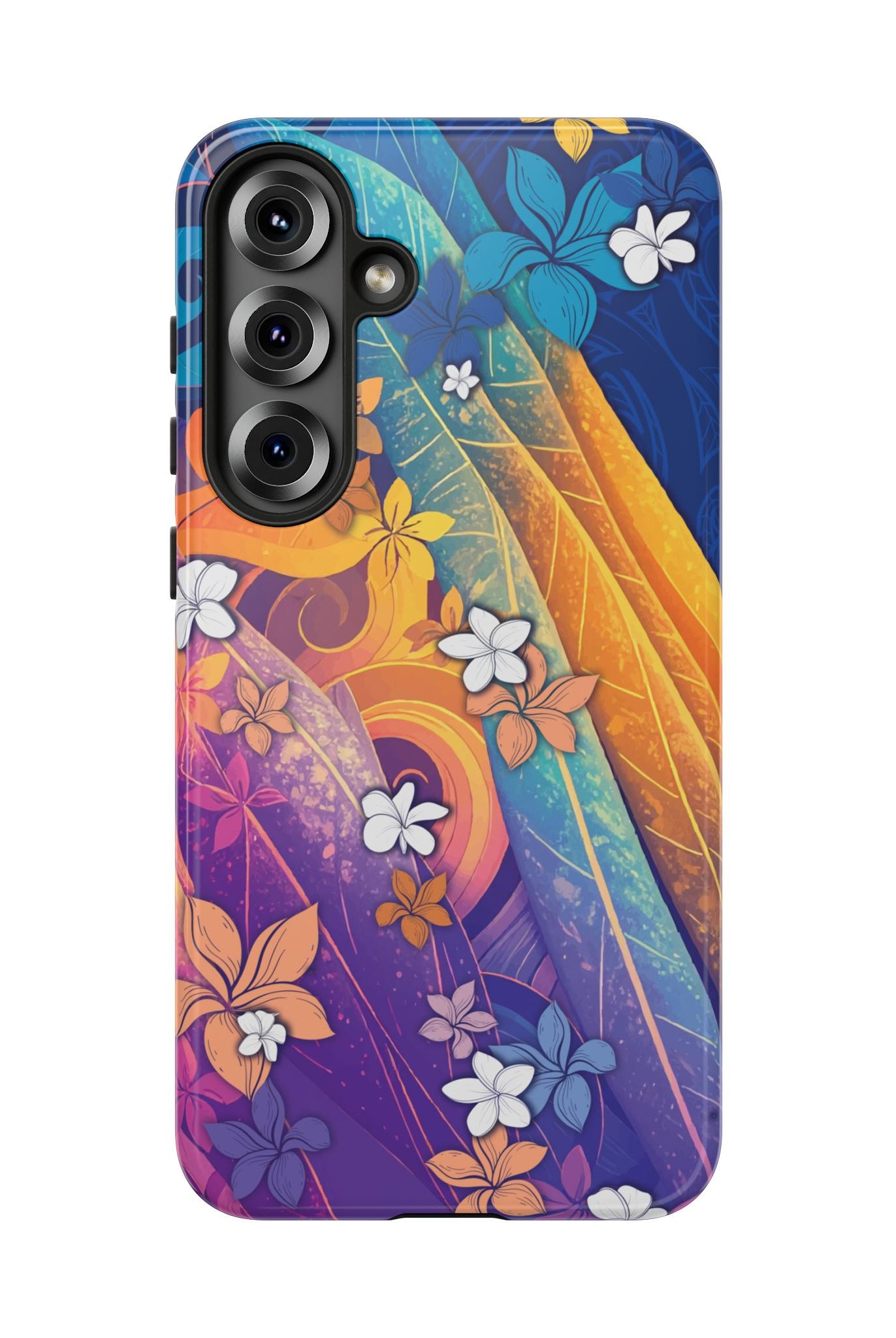 Mauna Sunrise Tough Samsung Galaxy Case Side View - Dual Layer Drop Protection Hawaiian Phone Case - The Local Banyan