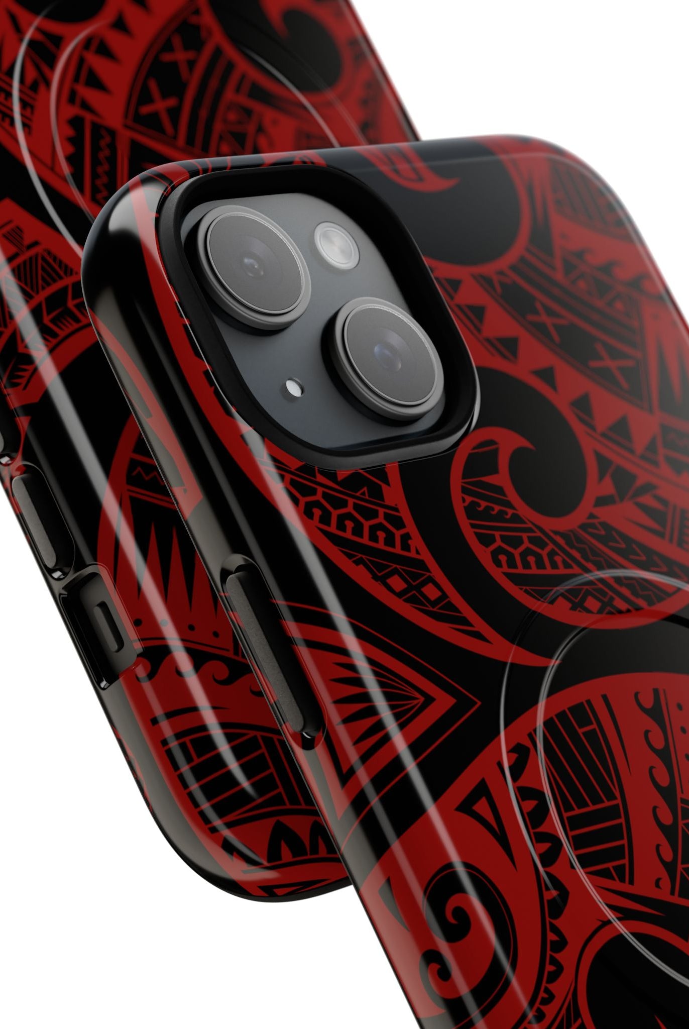 Island Tribal MagSafe iPhone Case Side View - Dual Layer Drop Protection Hawaiian Phone Case - The Local Banyan
