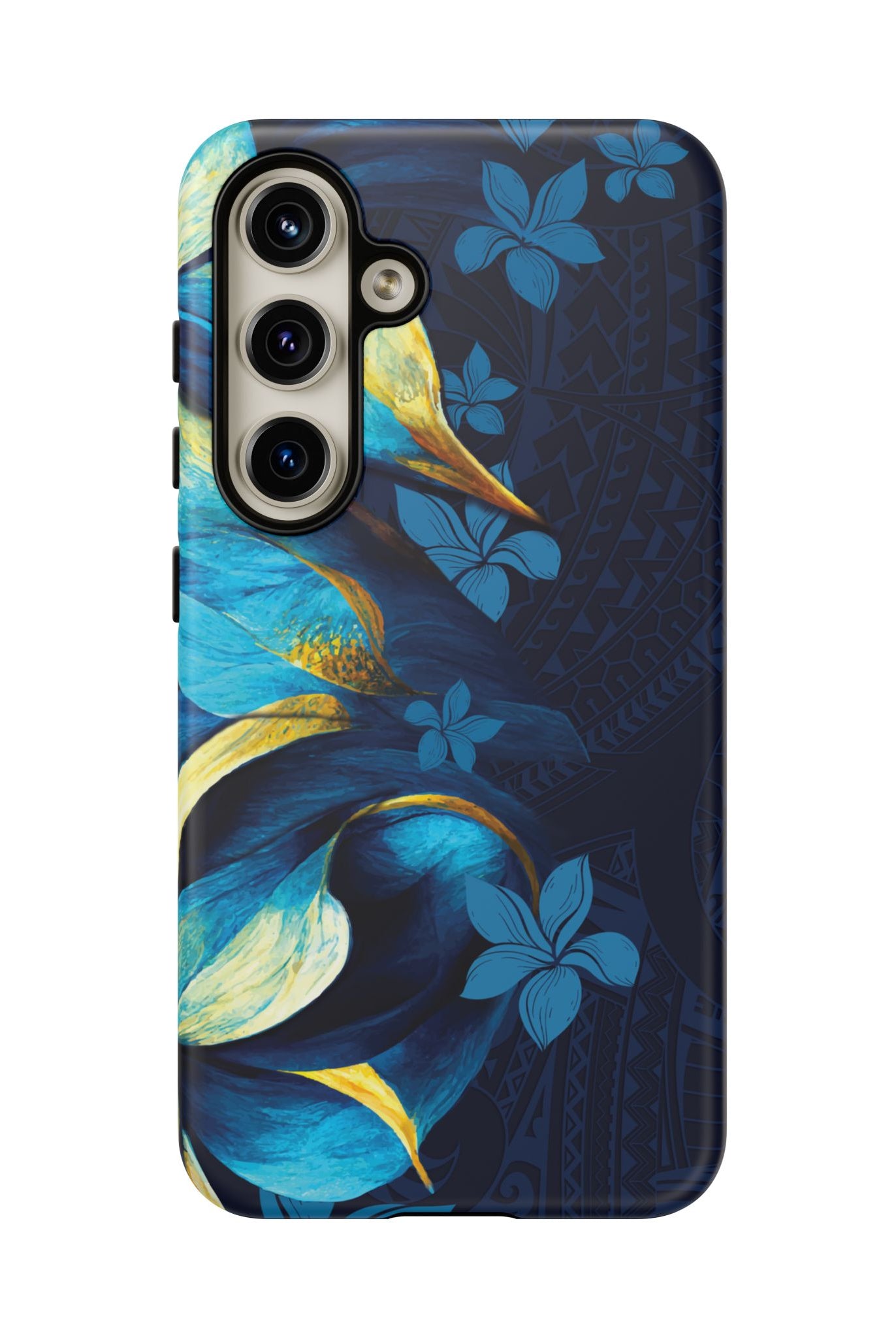 Po Mahina Tough Samsung Galaxy Case Side View - Dual Layer Drop Protection Hawaiian Phone Case - The Local Banyan