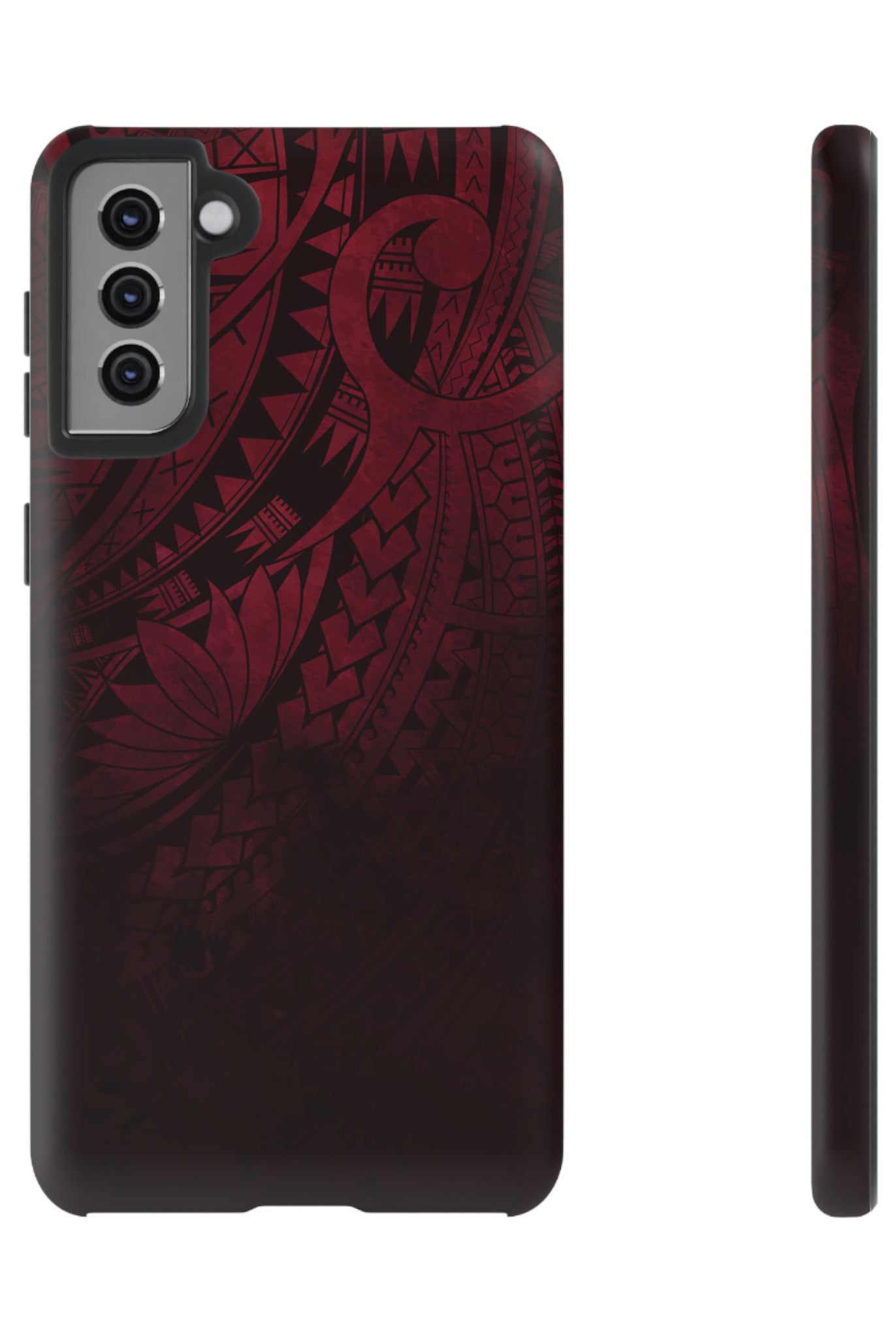 Eternal Ember Tough Samsung Galaxy Case Samsung Galaxy S21 Plus Matte - Hawaiian Red Tribal Polynesian Design - The Local Banyan