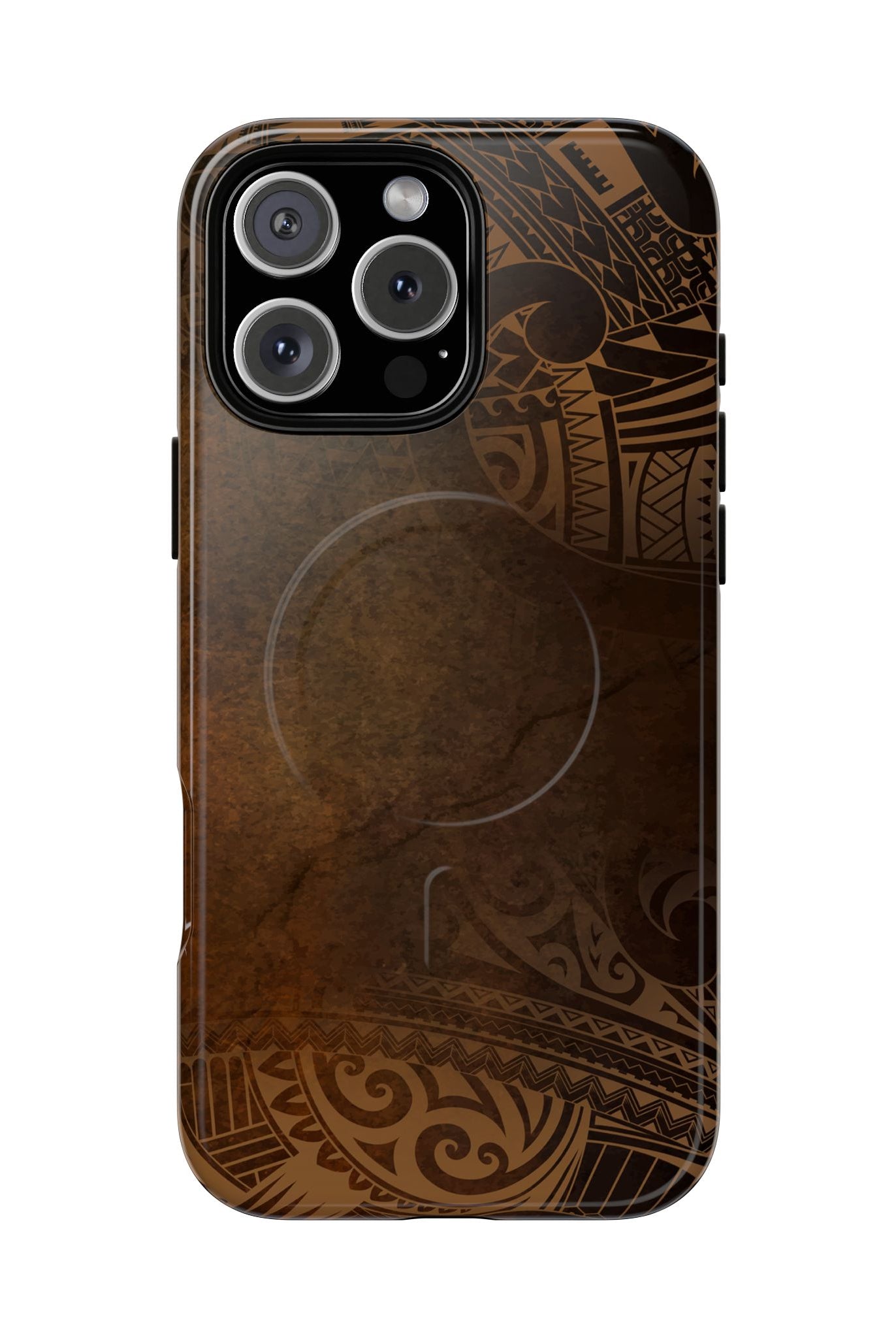 Aloha Aina MagSafe iPhone Case iPhone 16 Pro Max Glossy - Hawaiian Earth Tone Polynesian Tribal Design - The Local Banyan