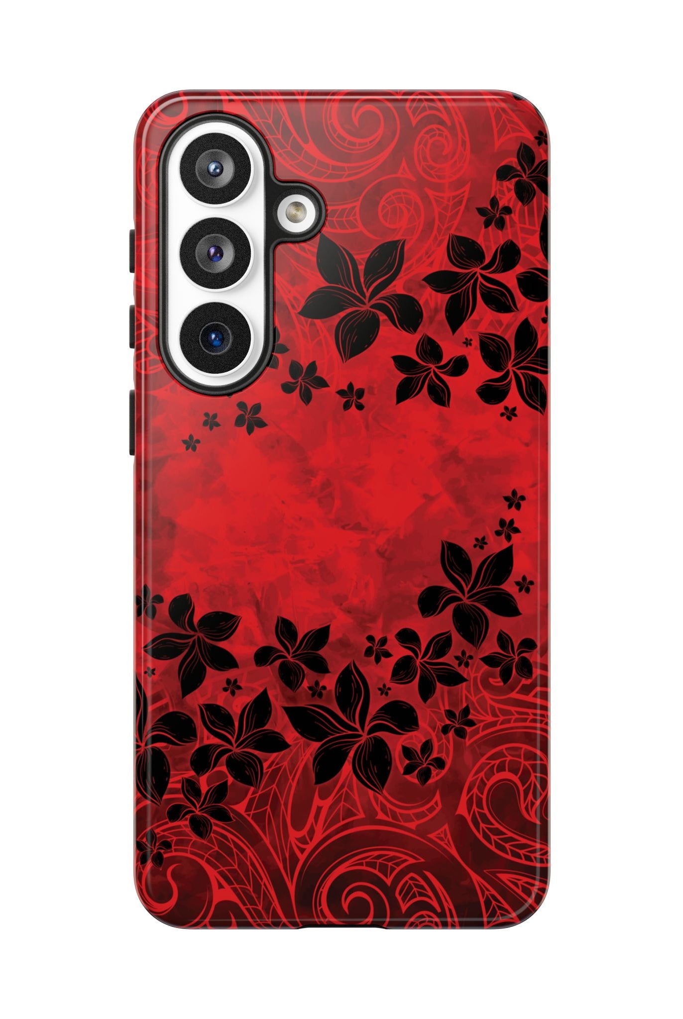Keahi Pua Tough Samsung Galaxy Case Side View - Dual Layer Drop Protection Hawaiian Phone Case - The Local Banyan