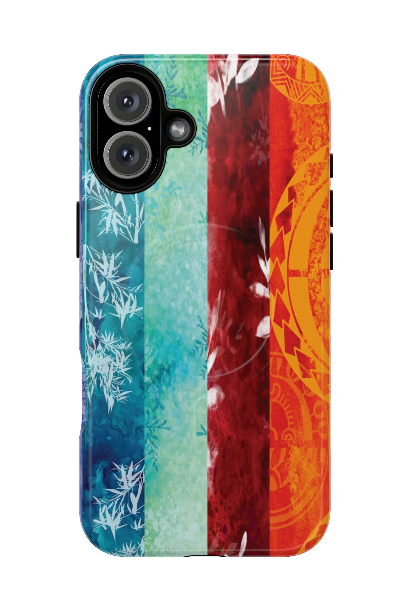 Island Vibes MagSafe iPhone Case iPhone 16 Plus Glossy - Hawaiian Colorful Tropical Floral Design - The Local Banyan
