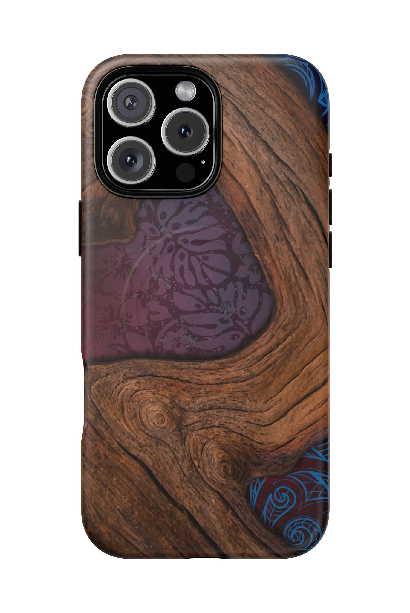 Rooted MagSafe iPhone Case iPhone 16 Pro Max Matte - Hawaiian Koa Wood Island Strength Tribal Design - The Local Banyan