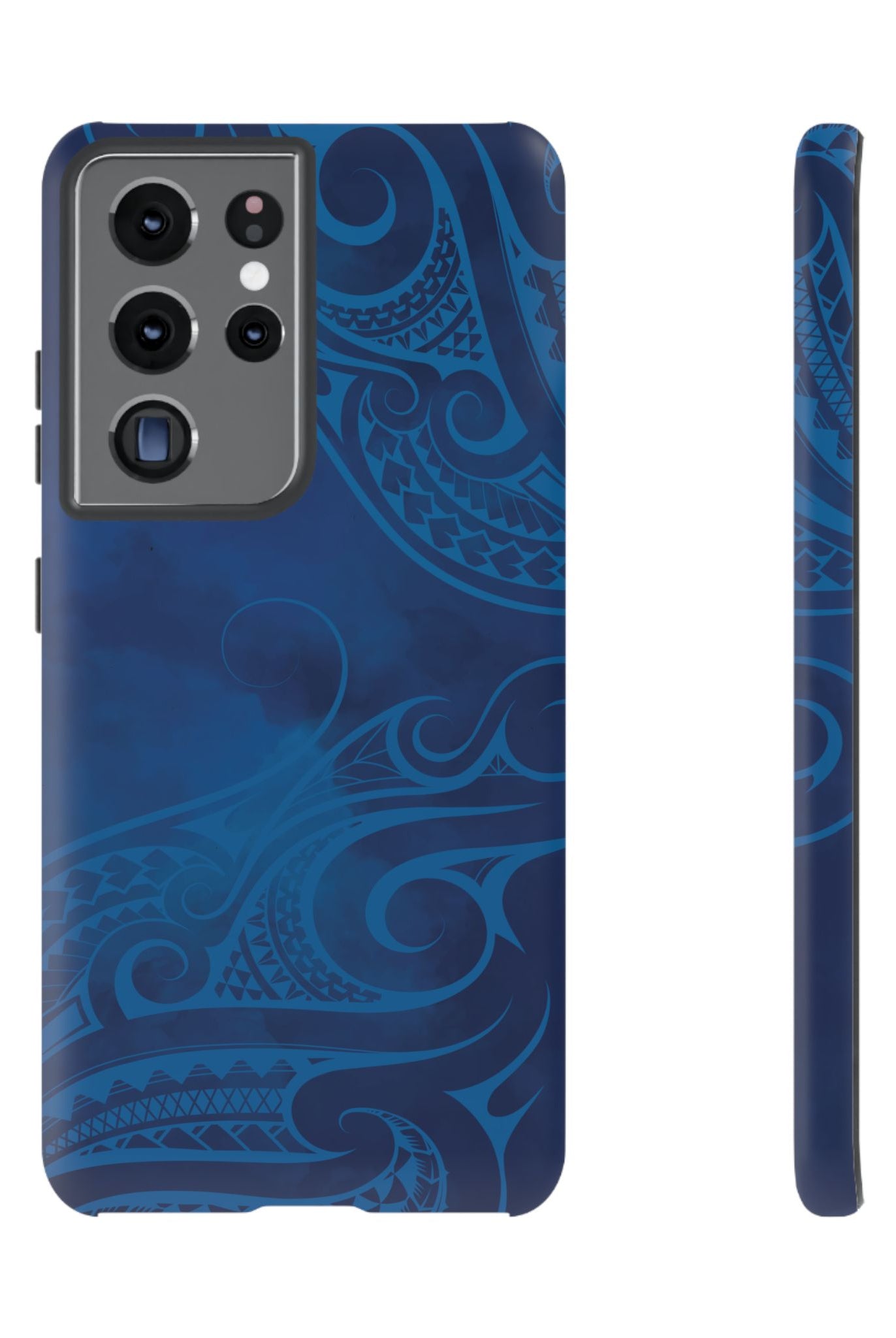 Kai Legacy Tough Samsung Galaxy Case Samsung Galaxy S21 Ultra Matte - Hawaiian Ocean Blue Polynesian Tribal Design - The Local Banyan