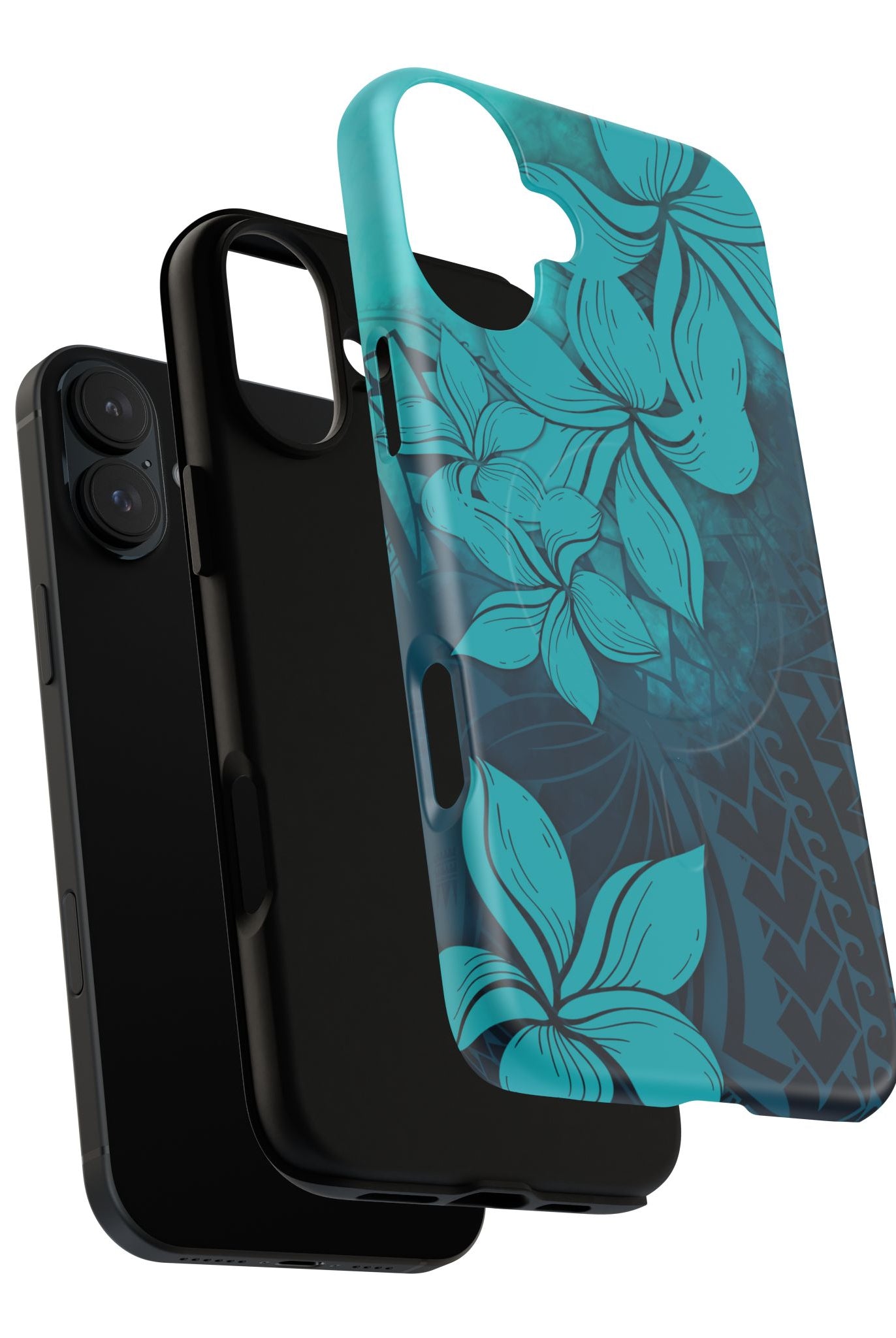 Moana Bloom MagSafe iPhone Case Side View - Dual Layer Drop Protection Hawaiian Phone Case - The Local Banyan