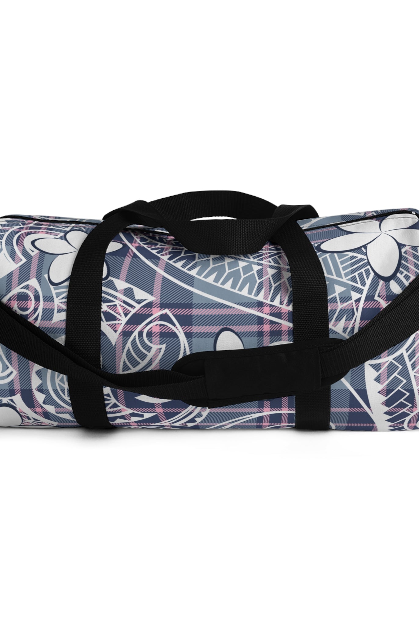 Plaid Plumeria Barrel Duffel Bag Duffels