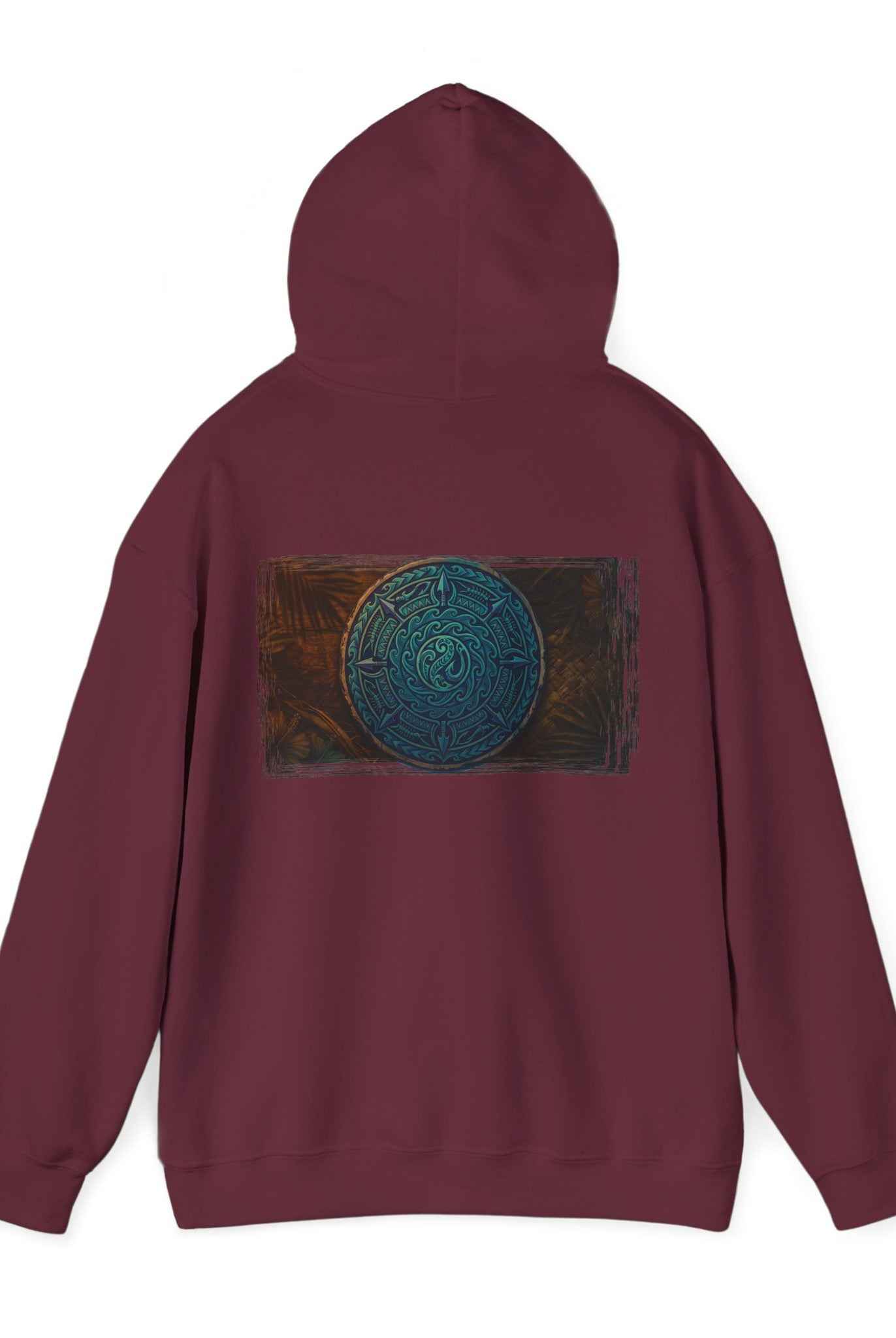Makau Mana Heavy Blended Hooded Sweatshirt Maroon S The Local Banyan