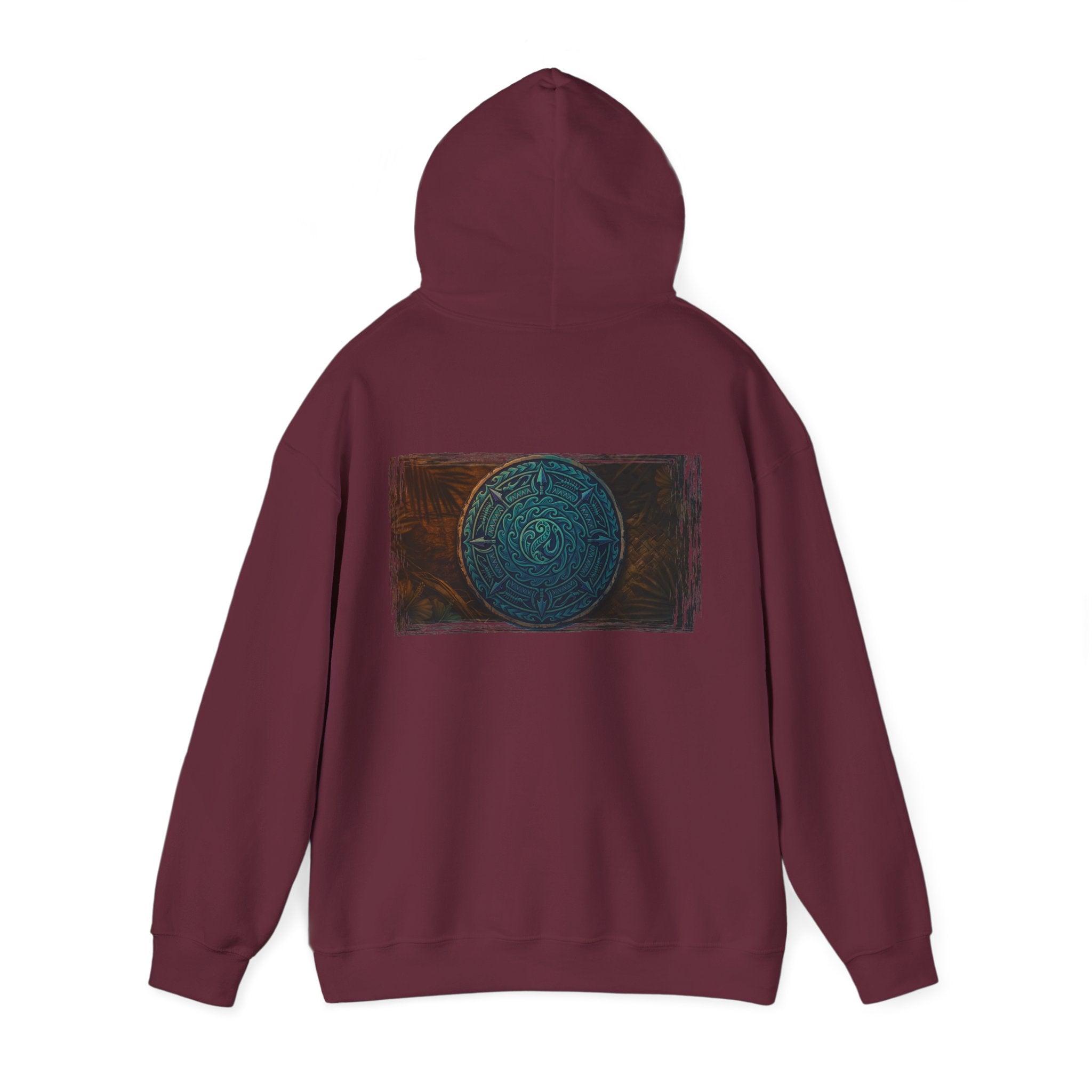 Makau Mana Heavy Blended Hooded Sweatshirt Maroon S The Local Banyan
