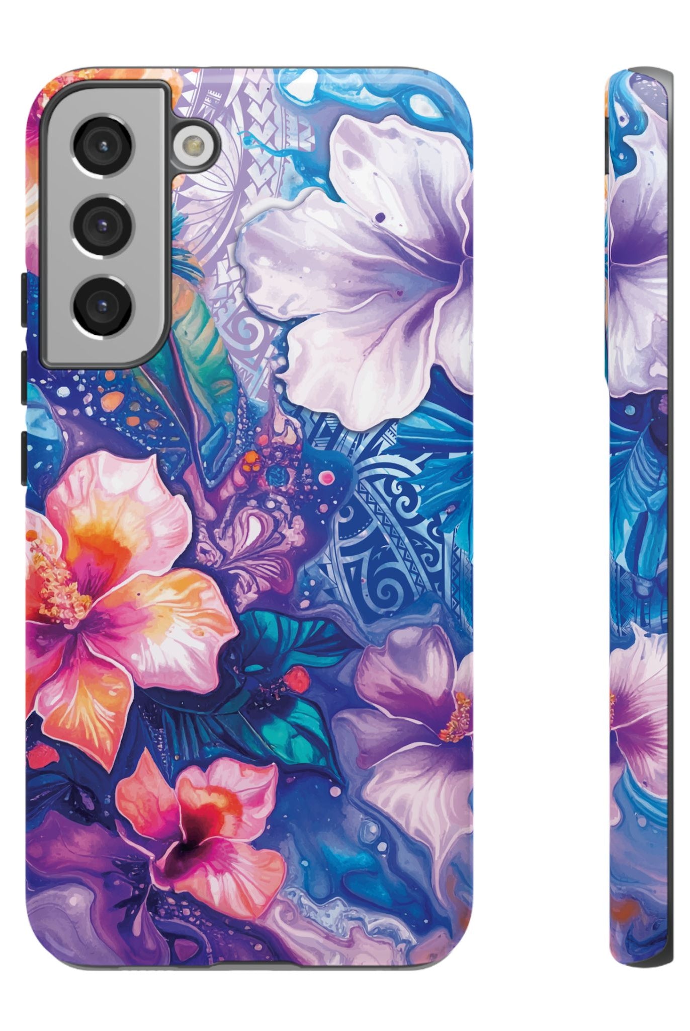 Aloha Wai Tough Samsung Galaxy Case Samsung Galaxy S22 Plus Glossy - Hawaiian Aloha Tropical Floral Design - The Local Banyan