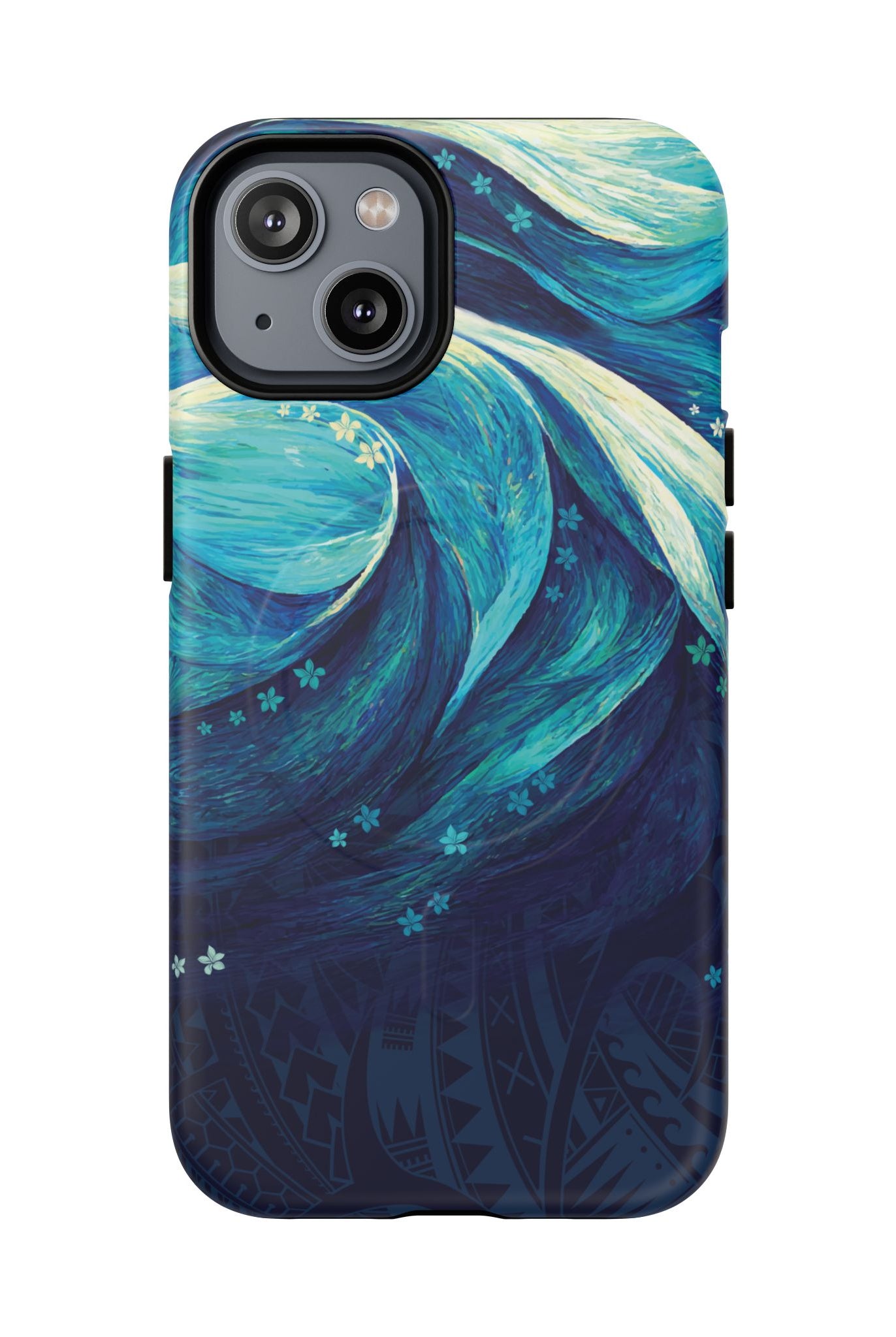 Eternal Mana MagSafe iPhone Case iPhone 14 Matte - Hawaiian Ocean Wave Polynesian Tribal Design - The Local Banyan