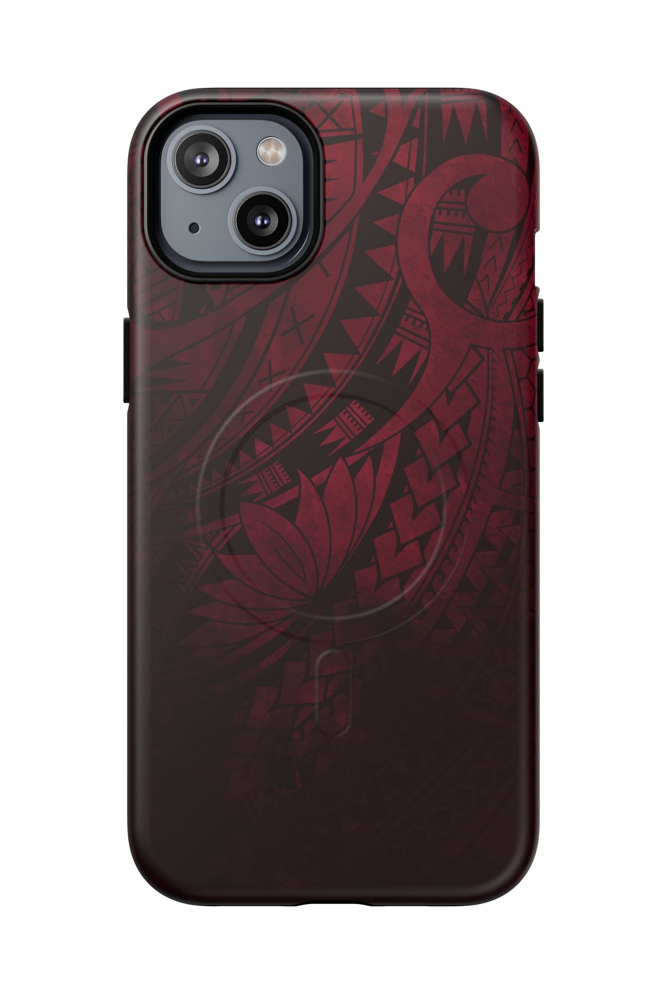 Eternal Ember MagSafe iPhone Case iPhone 14 Plus Matte - Hawaiian Red Tribal Polynesian Design - The Local Banyan