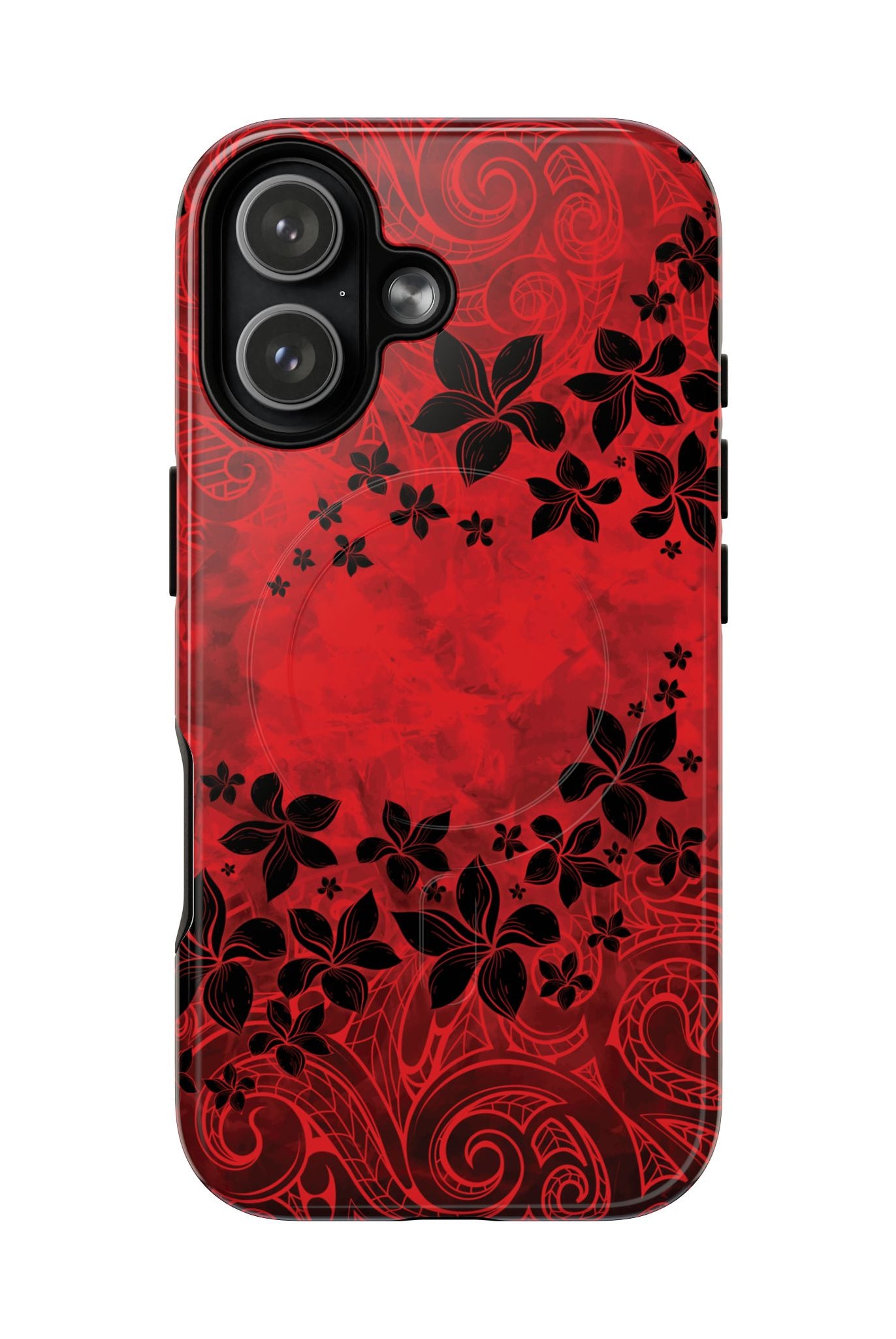 Keahi Pua MagSafe iPhone Case Side View - Dual Layer Drop Protection Hawaiian Phone Case - The Local Banyan