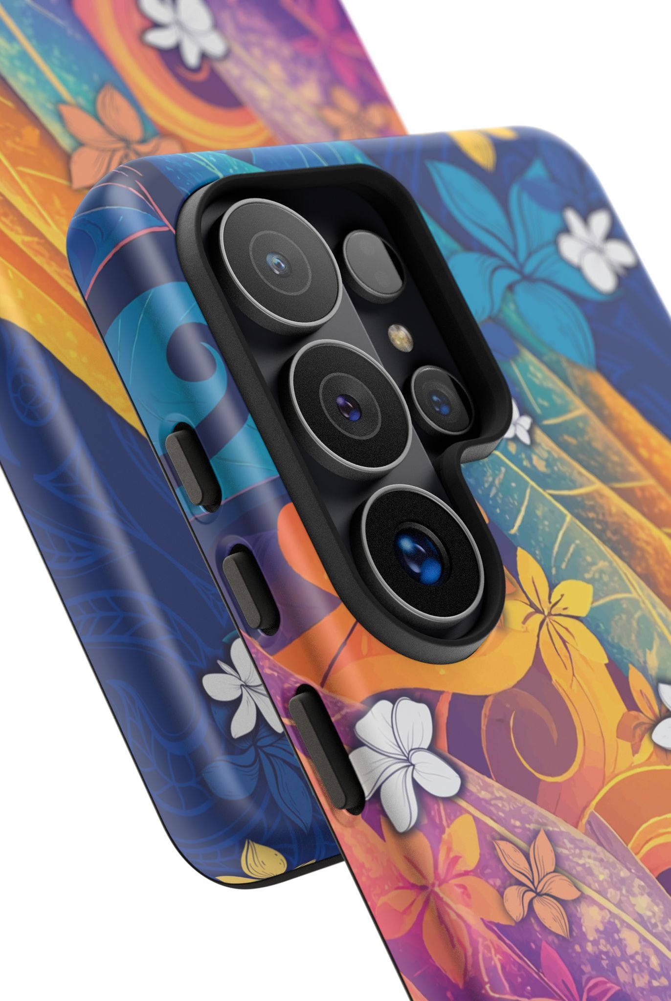 Mauna Sunrise Tough Samsung Galaxy Case Side View - Dual Layer Drop Protection Hawaiian Phone Case - The Local Banyan