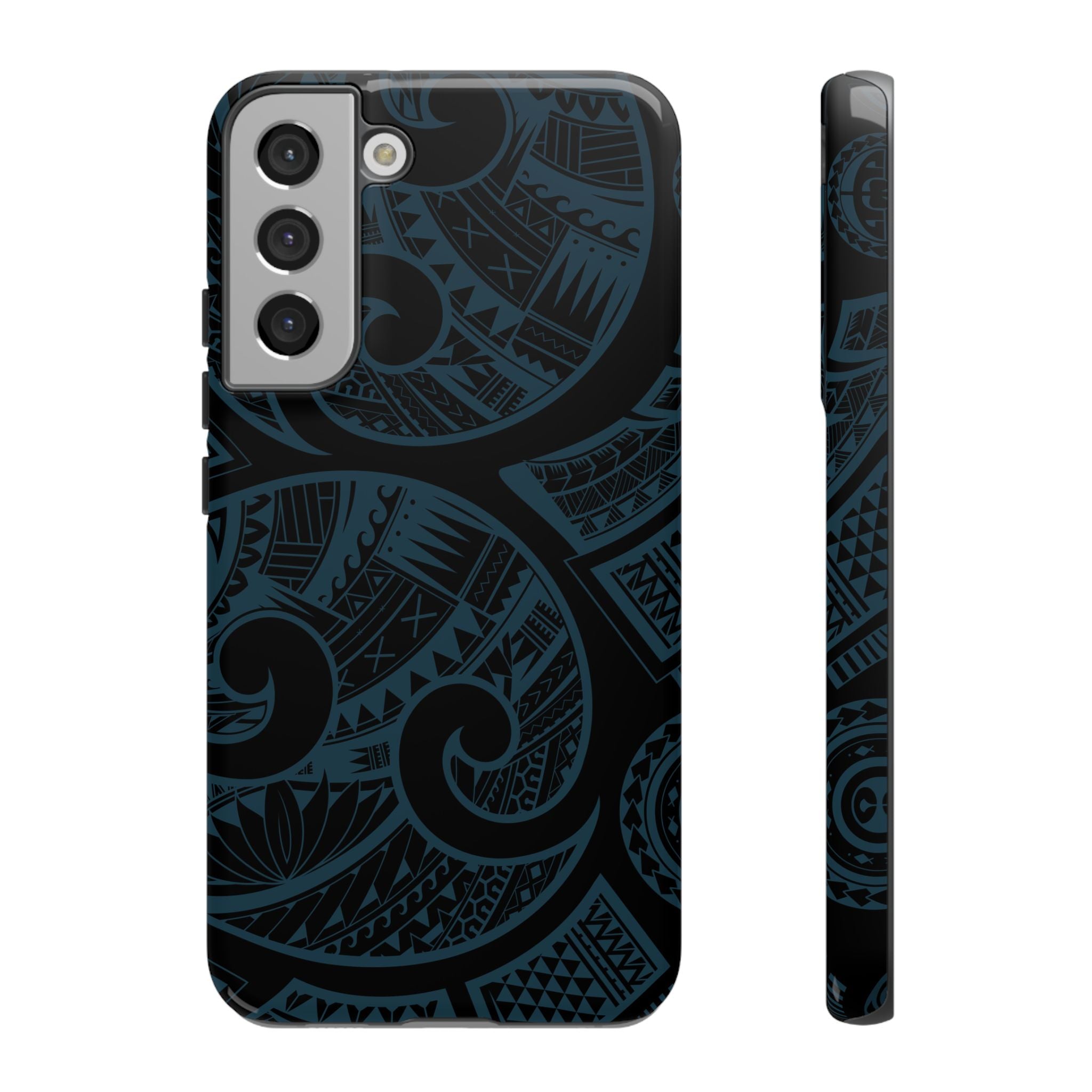 Island Tribal Royal Teal Tough Case for Samsung Galaxy Phone Case The Local Banyan Samsung Galaxy S22 Plus Glossy