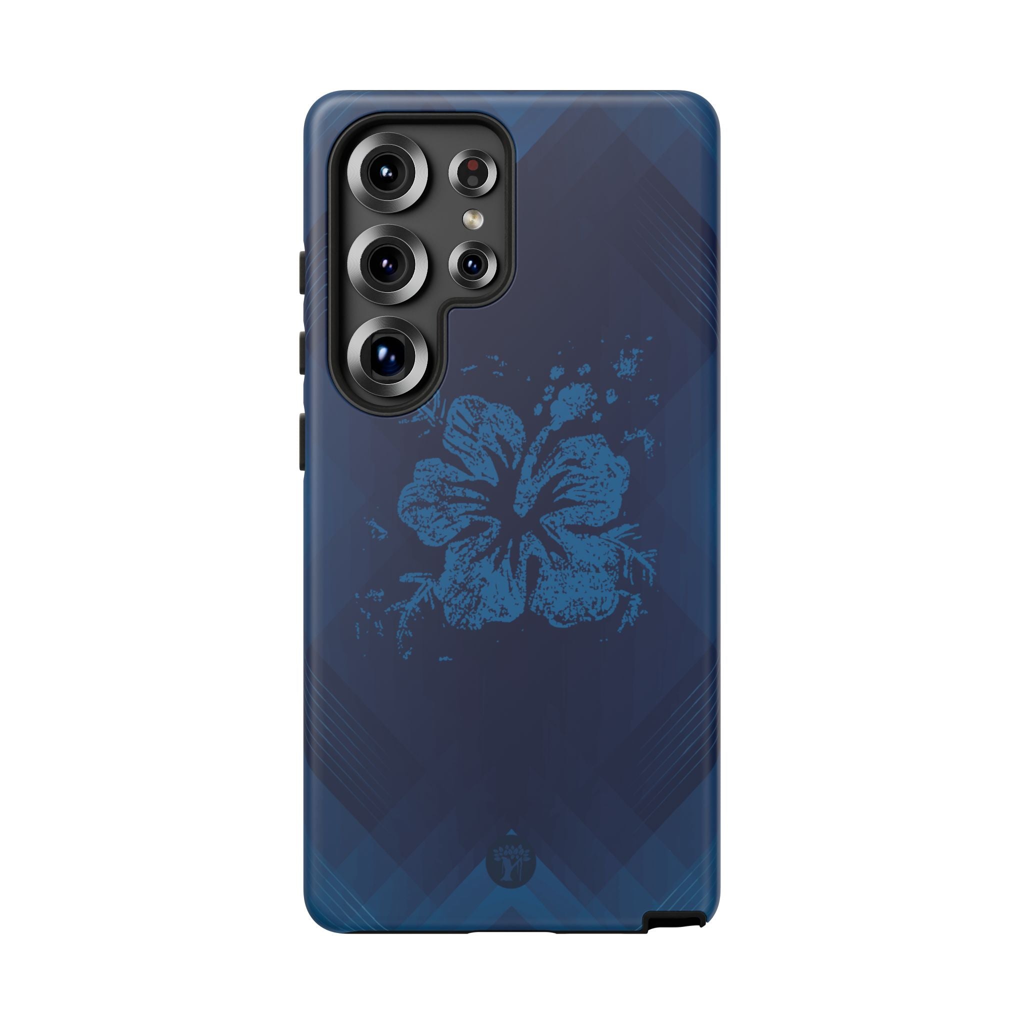 Kikokiko Lehua Tough Samsung Galaxy Case Side View - Dual Layer Drop Protection Hawaiian Phone Case - The Local Banyan
