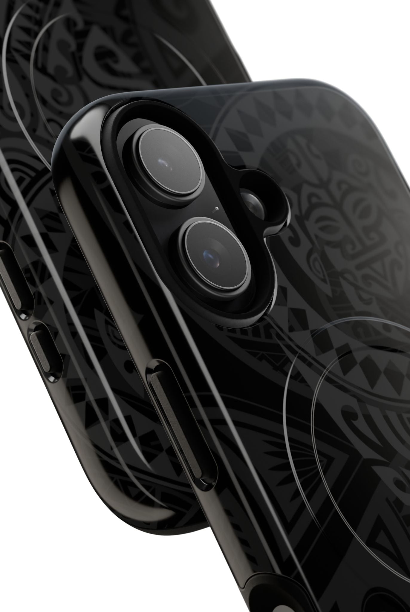 Tribal Guardian MagSafe iPhone Case Side View - Dual Layer Drop Protection Hawaiian Phone Case - The Local Banyan