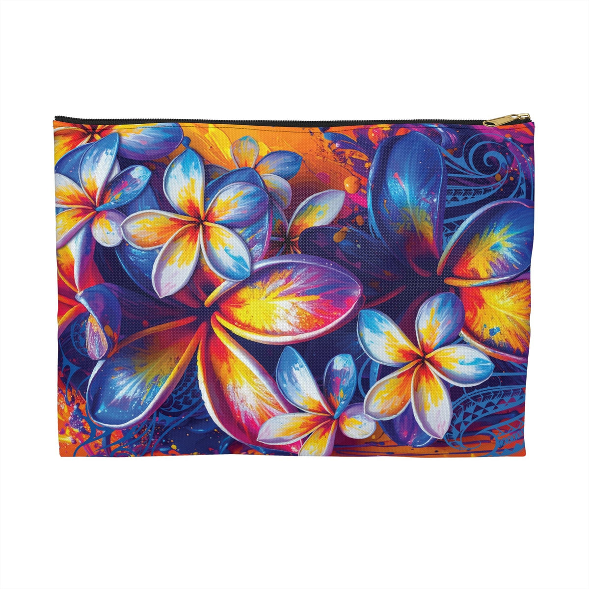 Sunset Ink Travel Pouch Large Black zipper The Local Banyan