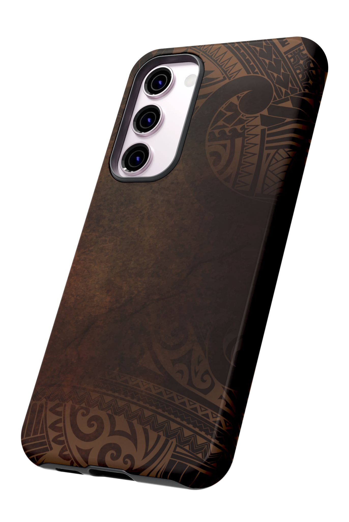 Aloha Aina Tough Samsung Galaxy Case Detail View - Hawaiian Earth Tone Polynesian Tribal Design Close Up - The Local Banyan