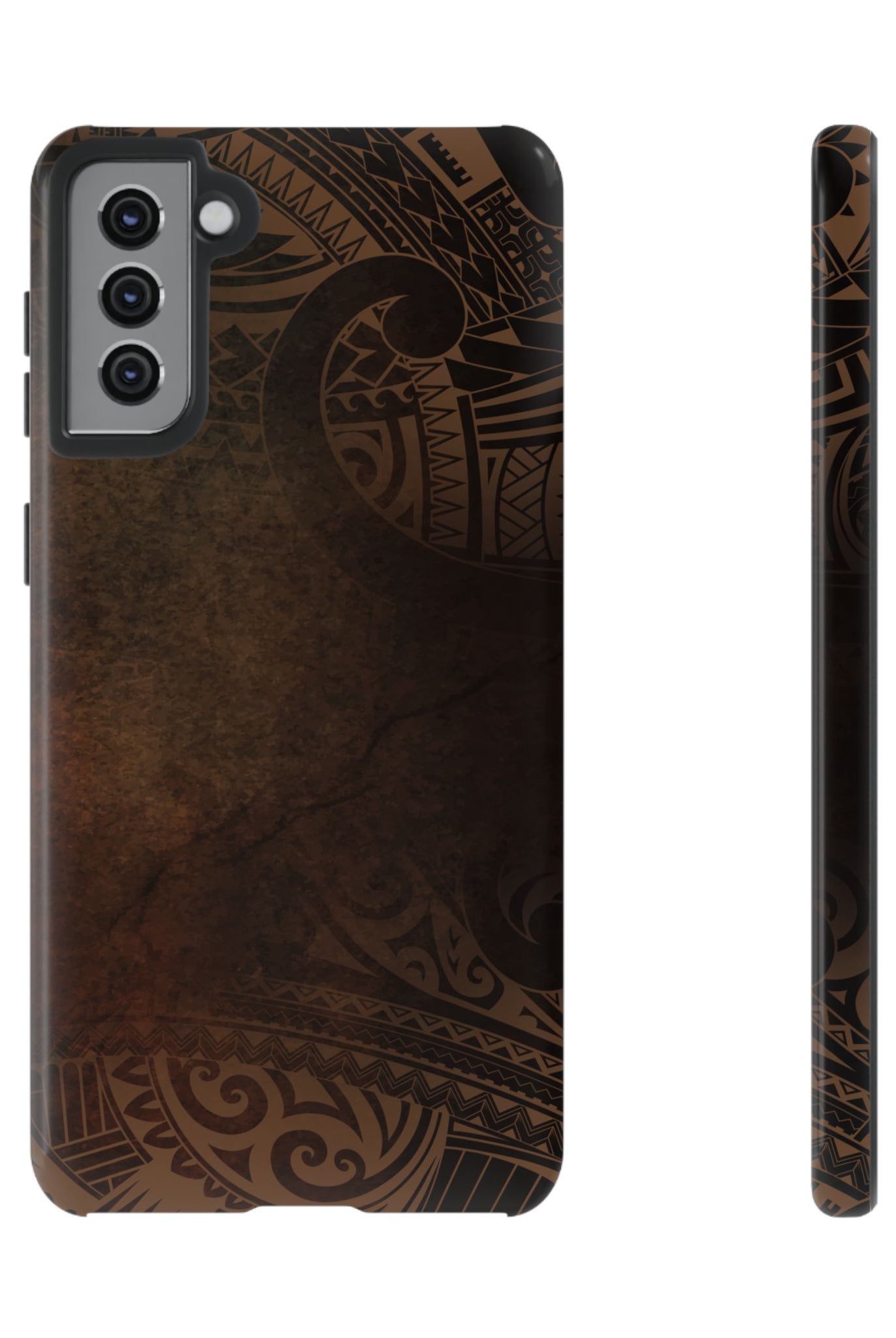 Aloha Aina Tough Samsung Galaxy Case Samsung Galaxy S21 Plus Glossy - Hawaiian Earth Tone Polynesian Tribal Design - The Local Banyan