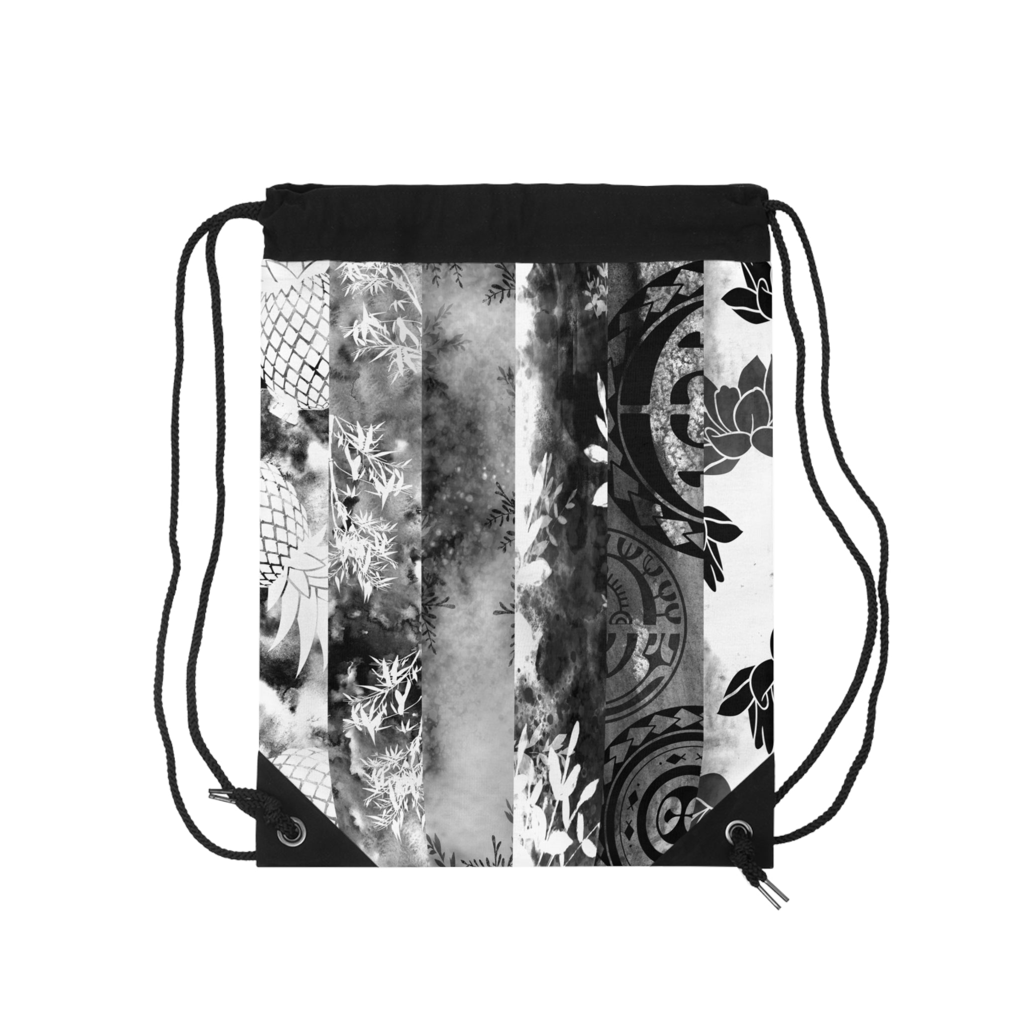 Monochrome Oasis Drawstring Cinch Bag Backpack The Local Banyan
