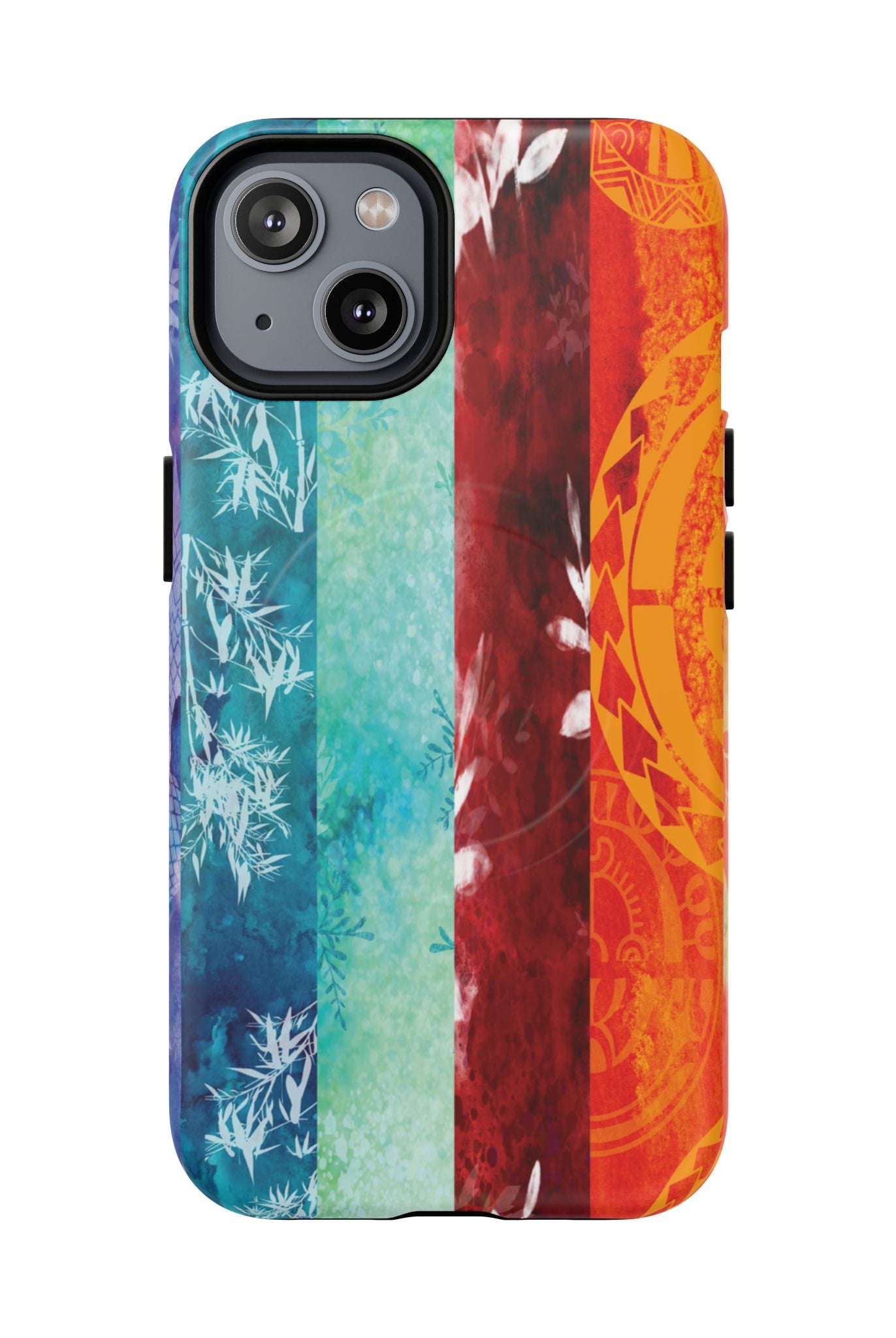 Island Vibes MagSafe iPhone Case iPhone 14 Matte - Hawaiian Colorful Tropical Floral Design - The Local Banyan