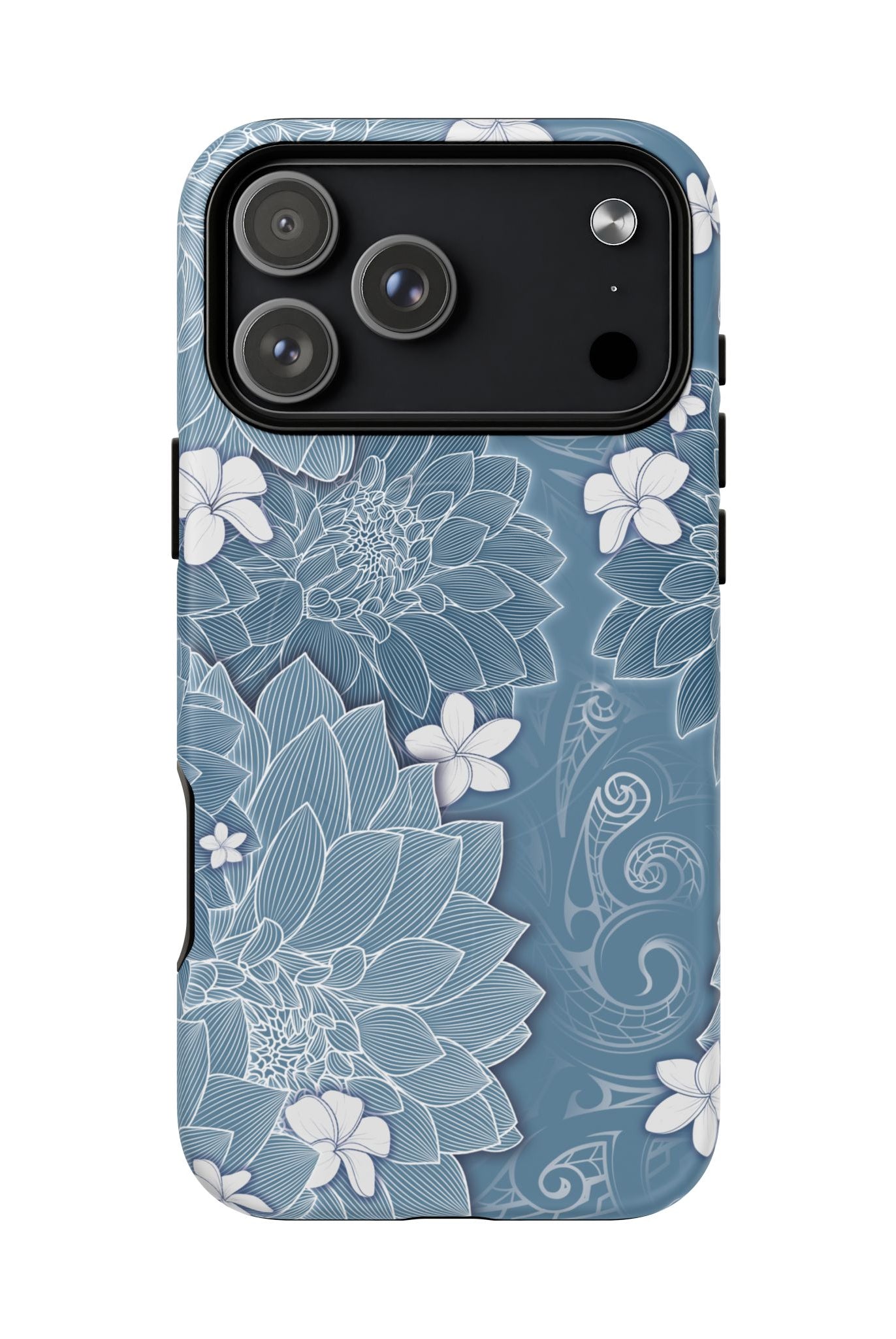Pua La MagSafe iPhone Case iPhone 17 Pro Max Matte - Hawaiian Golden Hibiscus Sun Flower Sapphire Design - The Local Banyan