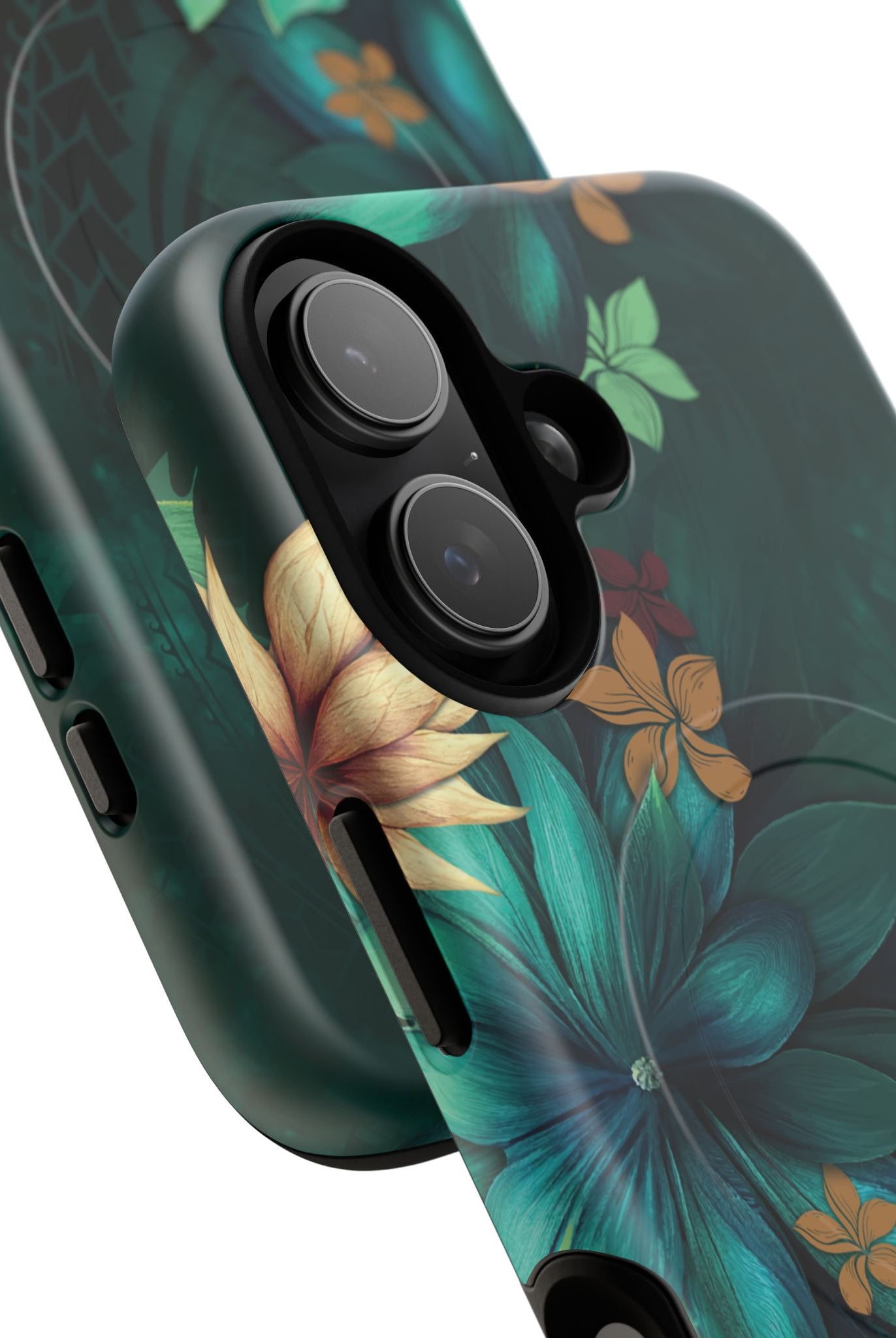 Aloha Whispers MagSafe iPhone Case Side View - Dual Layer Drop Protection Hawaiian Phone Case - The Local Banyan